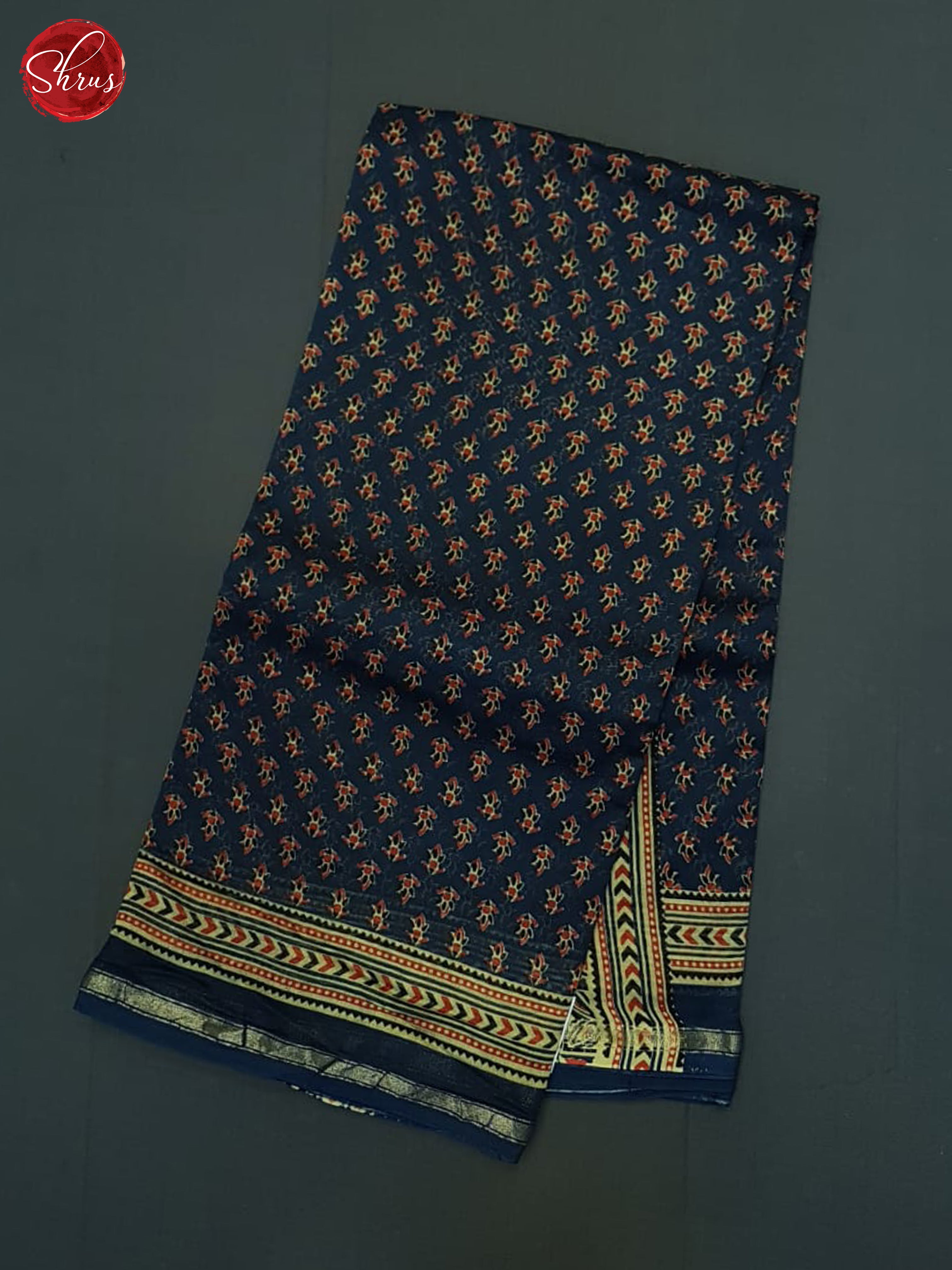 Blue(Single Tone)- Maheshwari Silk Cotton Saree - Shop on ShrusEternity.com