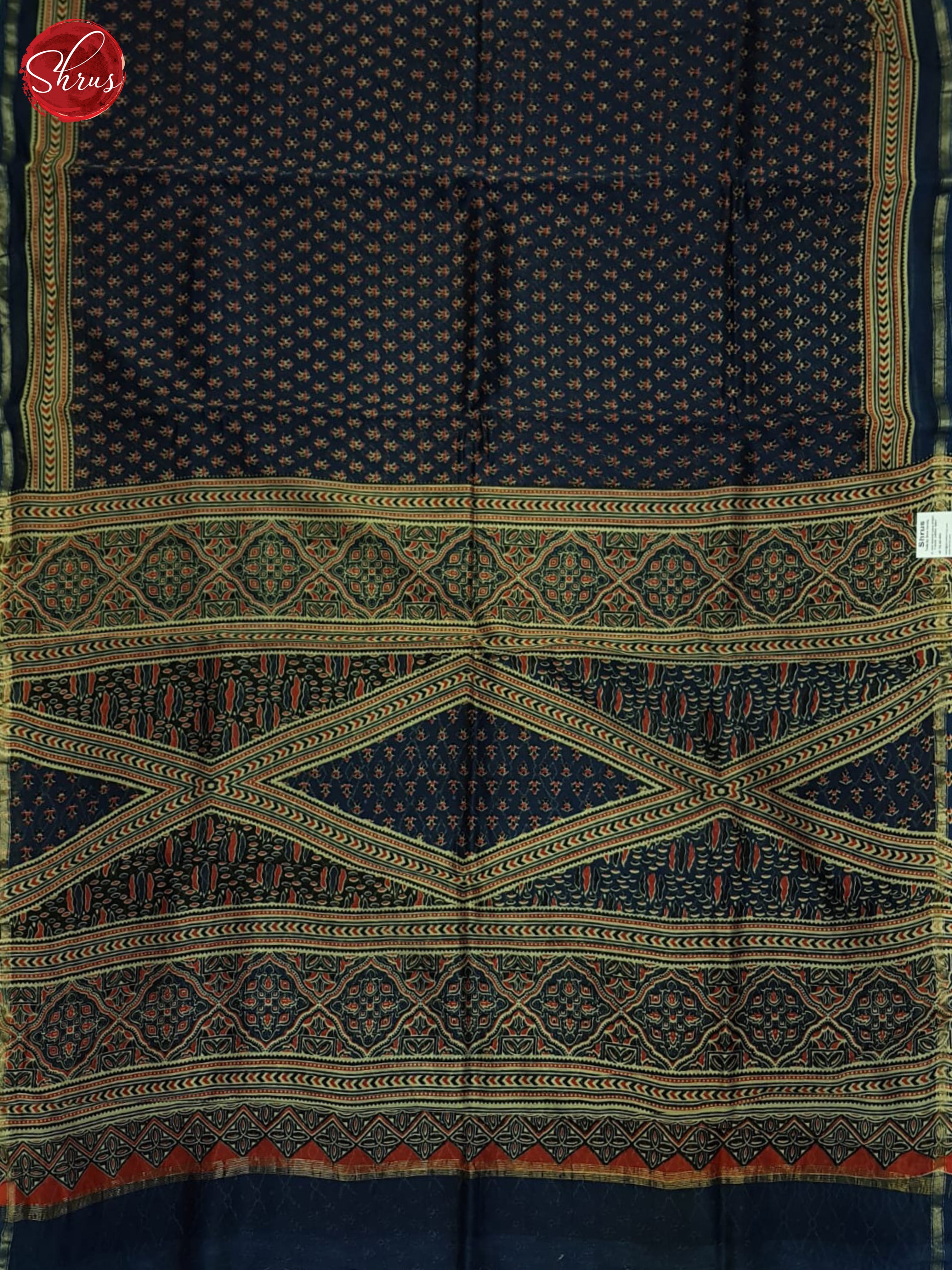 Blue(Single Tone)- Maheshwari Silk Cotton Saree - Shop on ShrusEternity.com