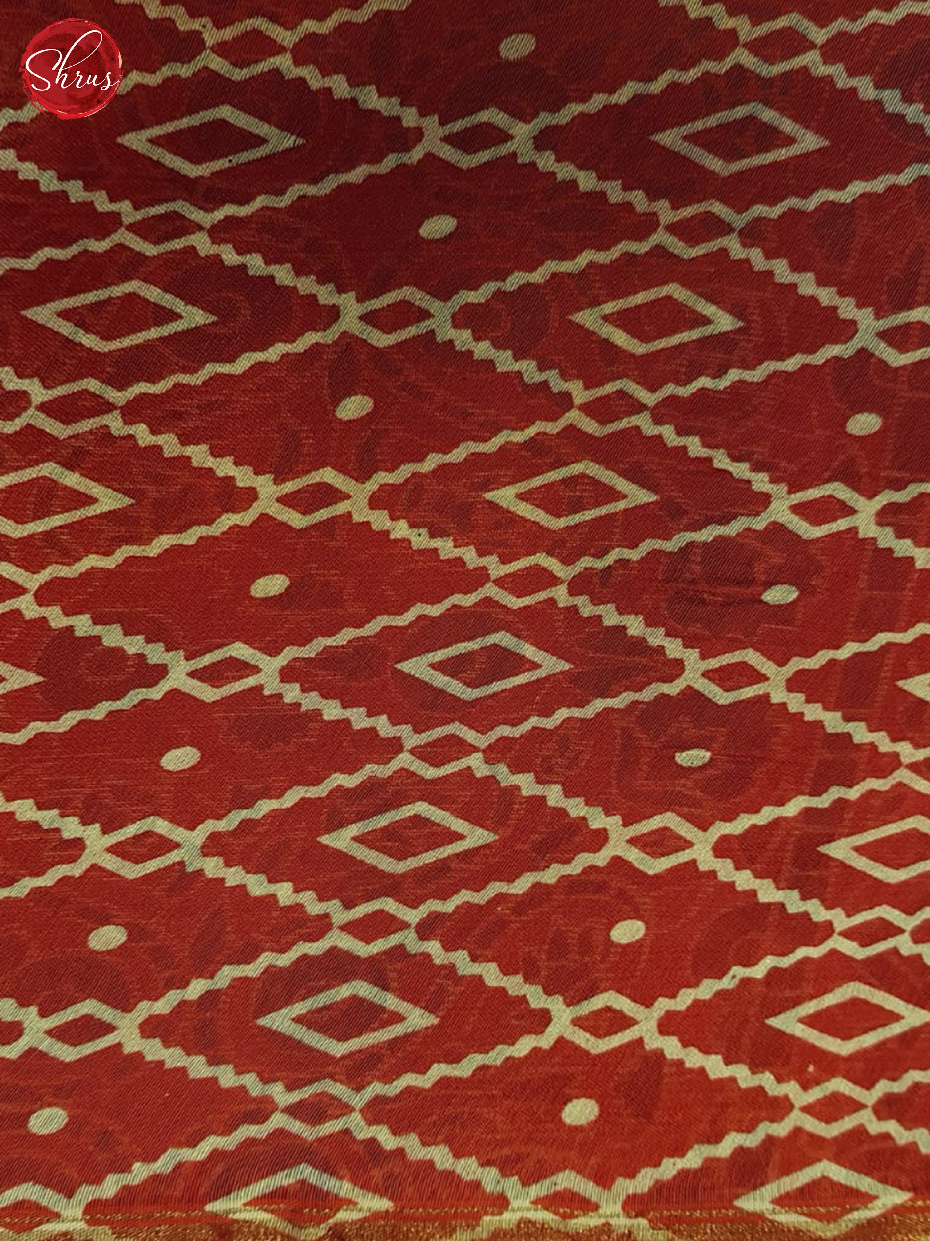 Red(Single Tone)- Maheshwari Silk Cotton Saree - Shop on ShrusEternity.com