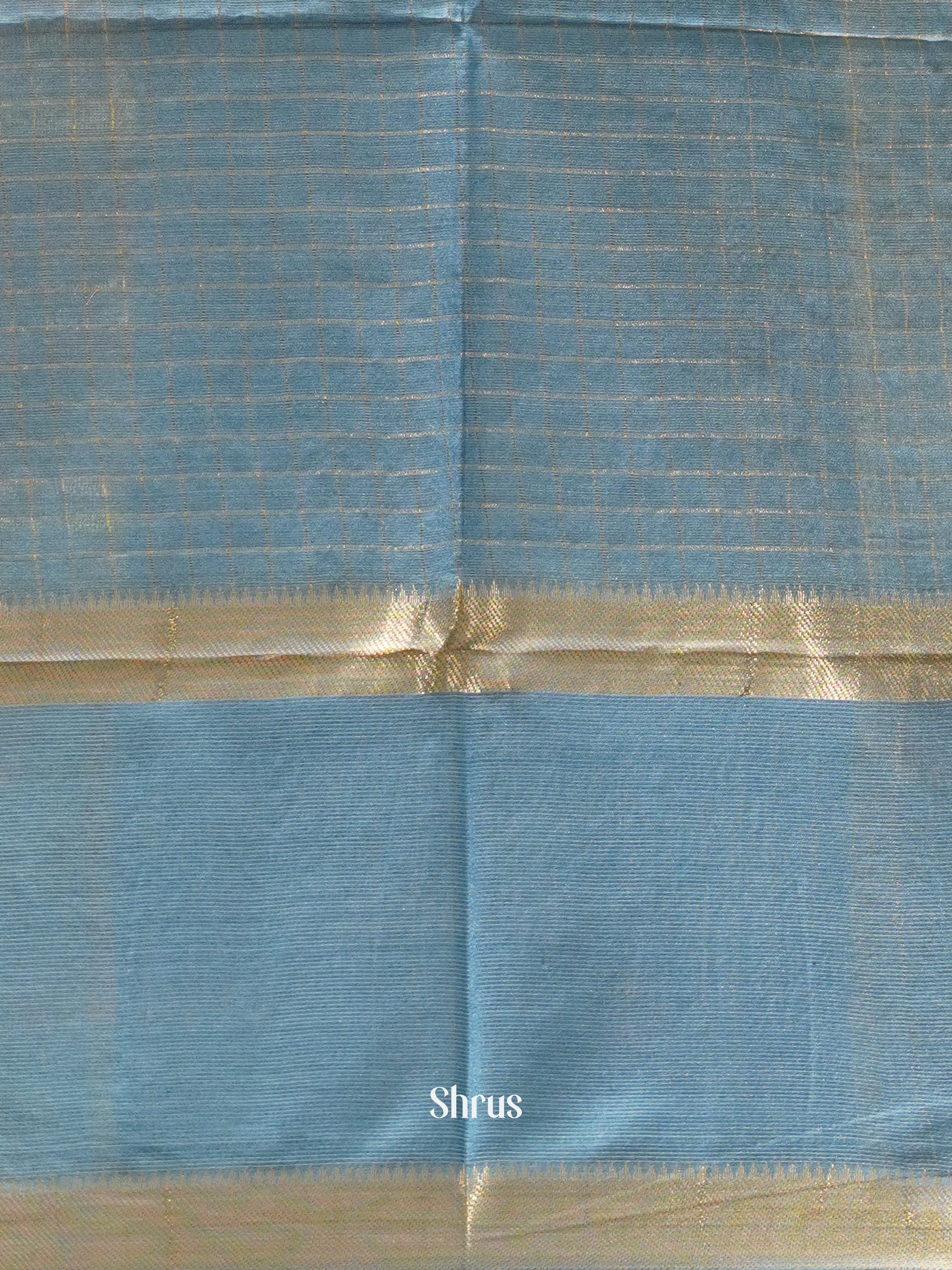 Navy Blue & Light Blue - Shibori Saree - Shop on ShrusEternity.com
