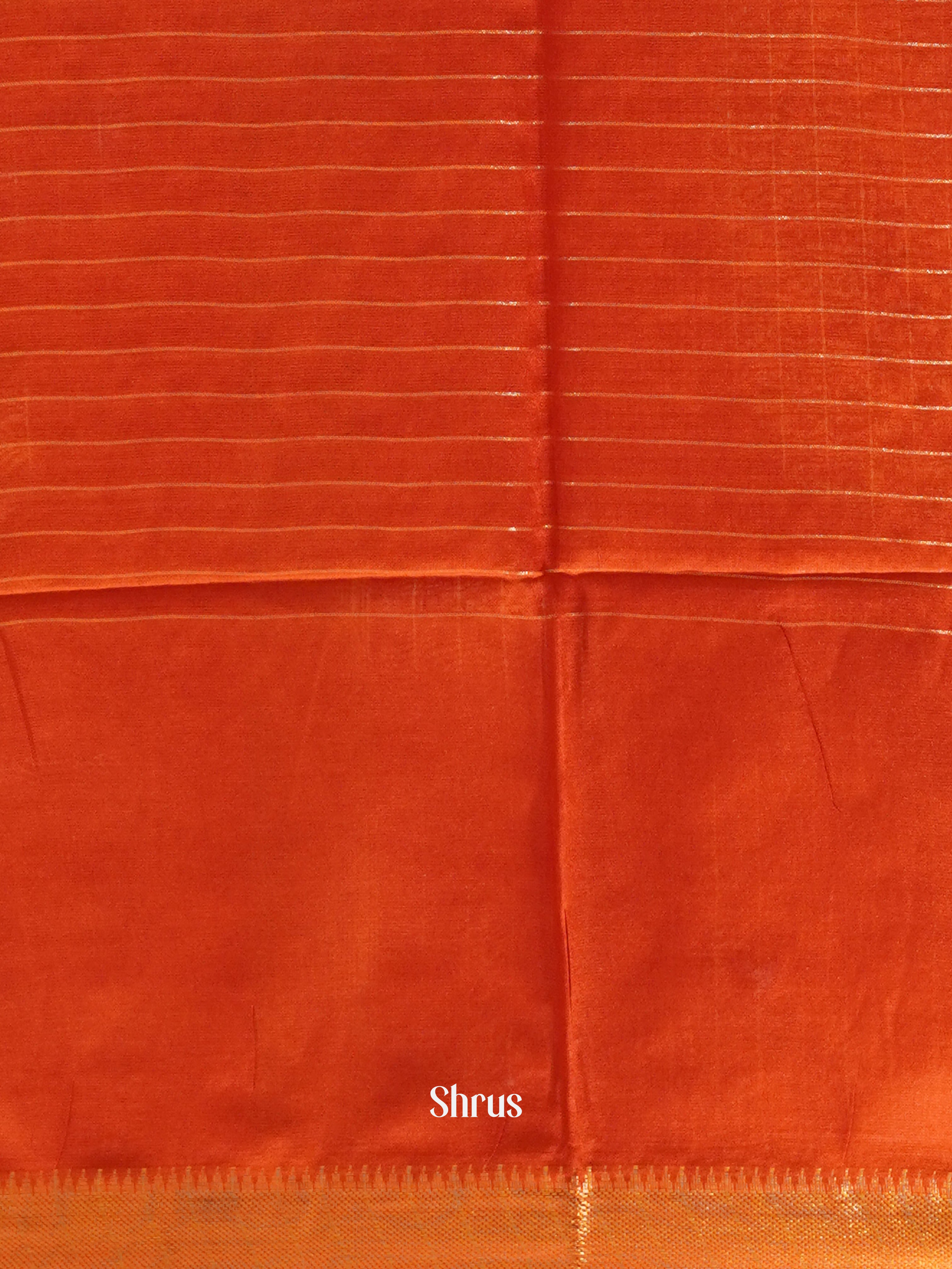 Brown & Orange - Shibori Saree - Shop on ShrusEternity.com