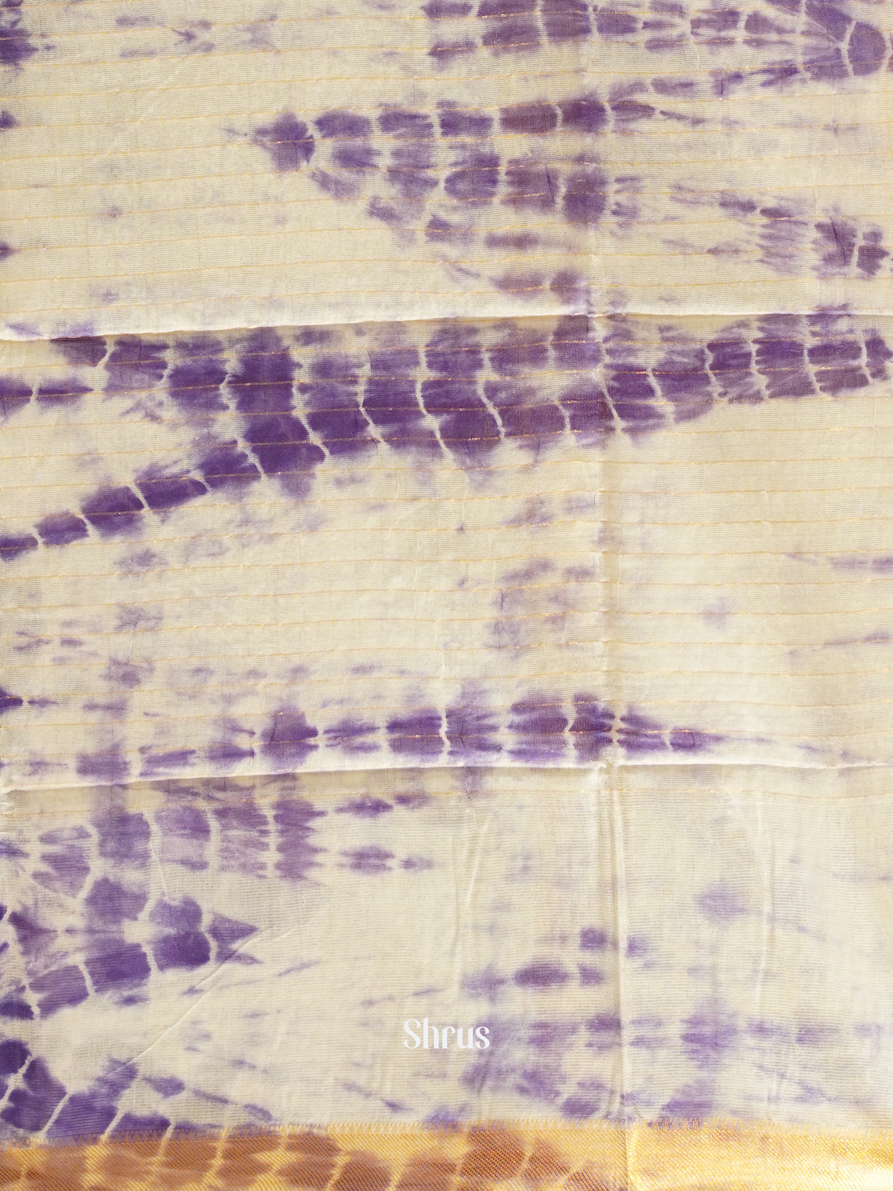 Eggpalnt & Cream - Shibori Saree - Shop on ShrusEternity.com
