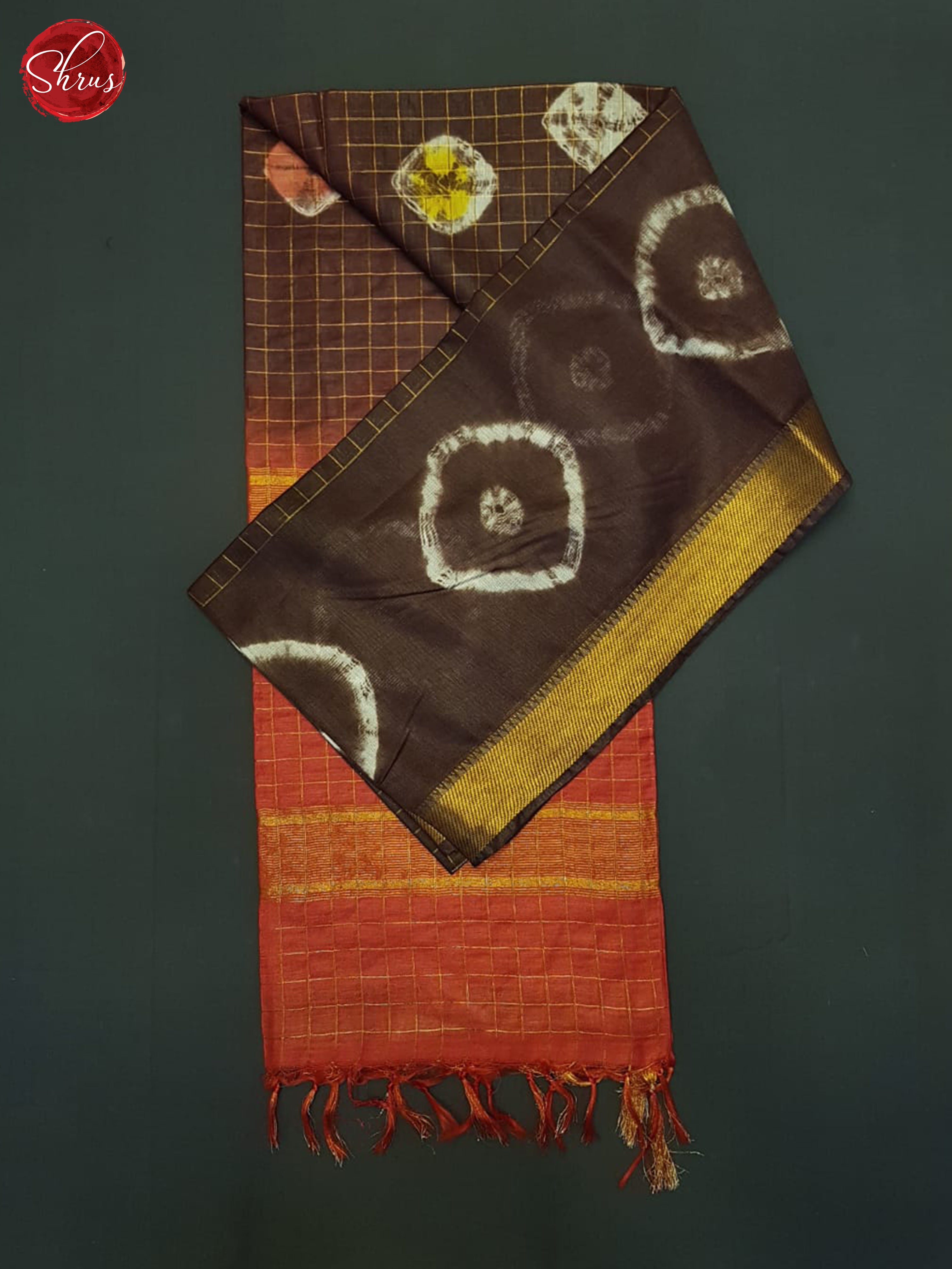 Deep Wine And Red- Shibori Saree - Shop on ShrusEternity.com