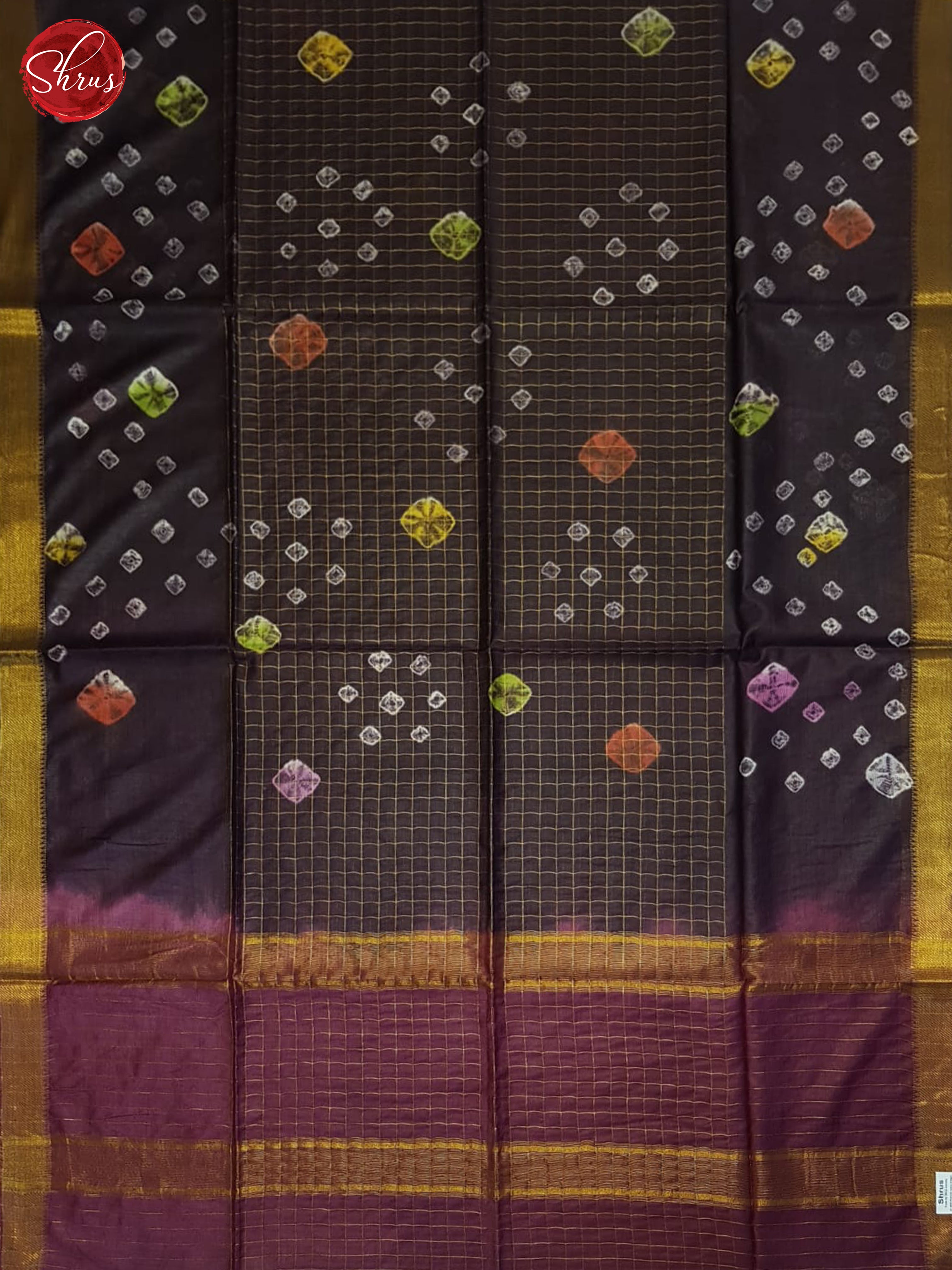 Wine & Maroon - Shibori Saree - Shop on ShrusEternity.com