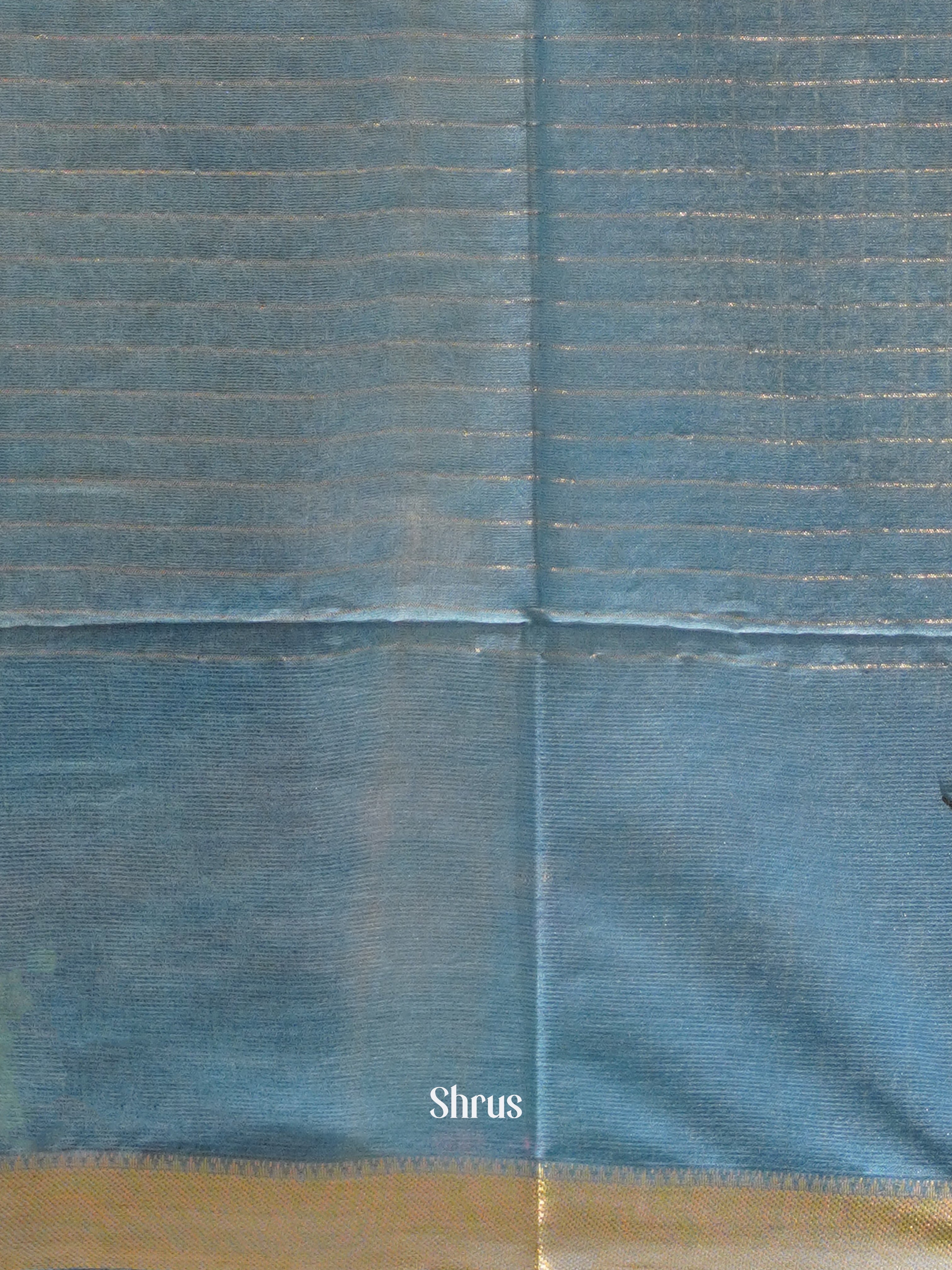 Dark Blue & Light Blue -Shibori Saree - Shop on ShrusEternity.com