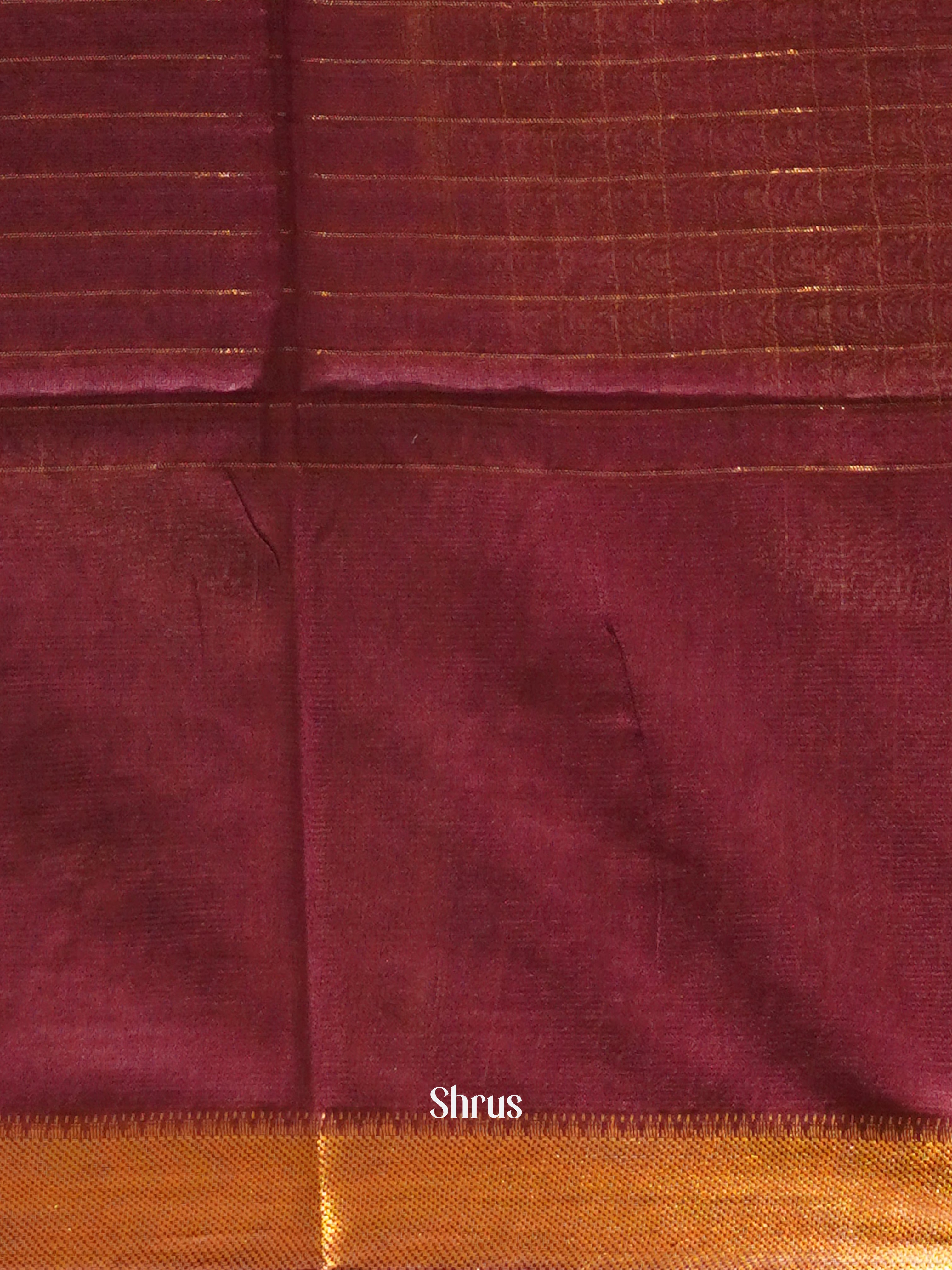 Dark Brown & Maroon -Shibori Saree - Shop on ShrusEternity.com