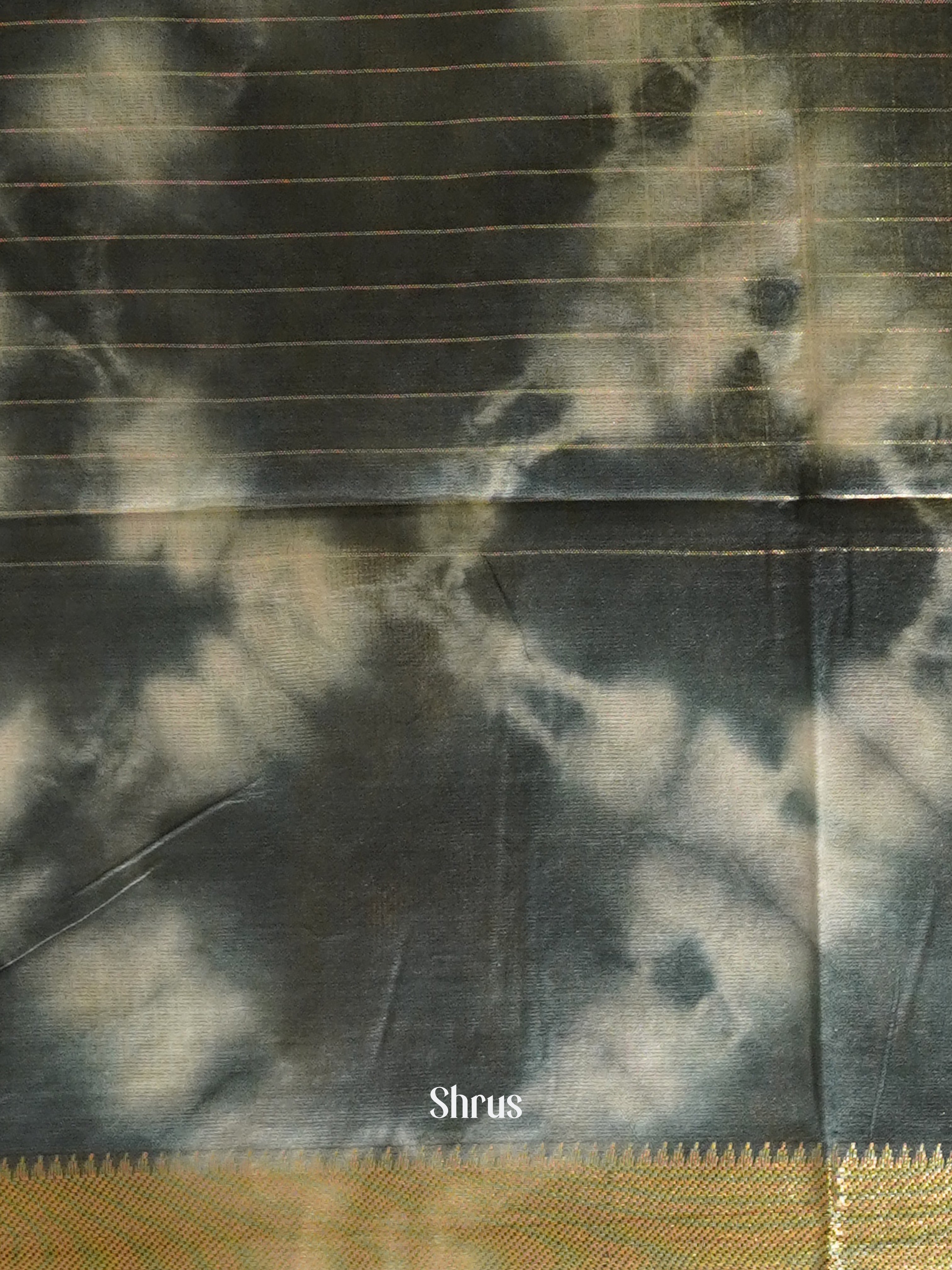 Grey & Cream -Shibori Saree - Shop on ShrusEternity.com