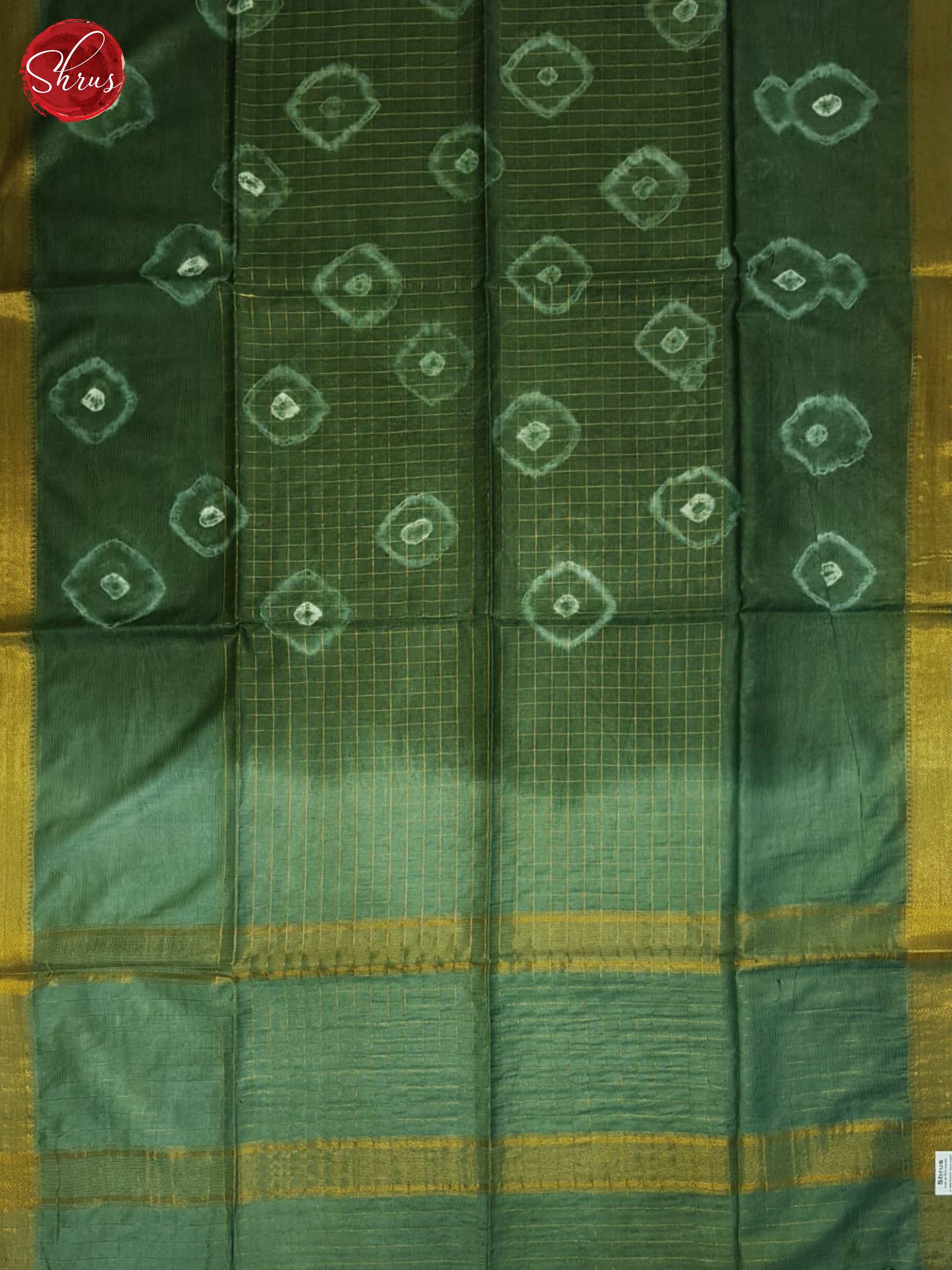 Green & Light Green - Shibori Saree - Shop on ShrusEternity.com