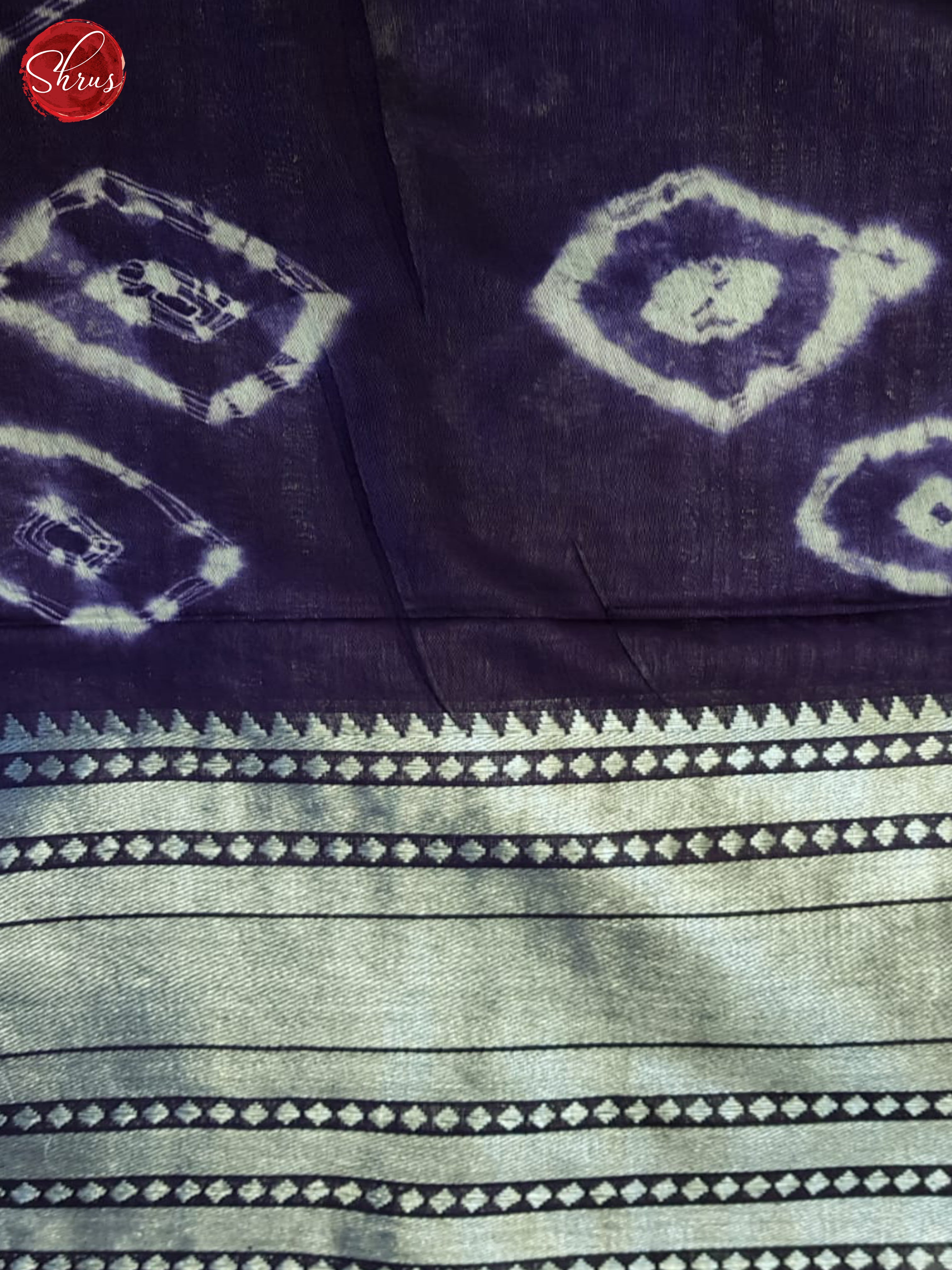 Cream And Purple- Shibori Saree - Shop on ShrusEternity.com