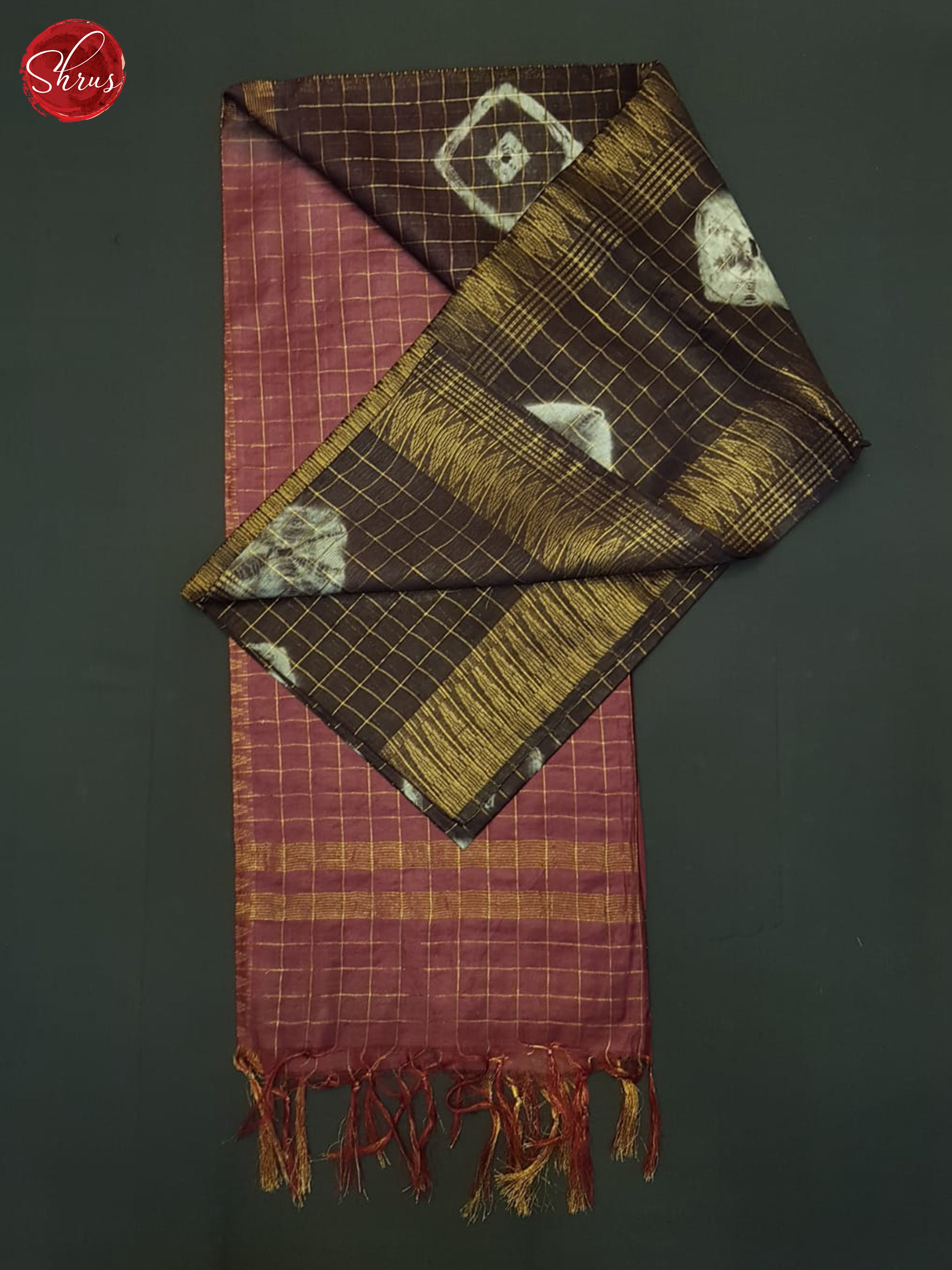 Deep Wine & Onion Pink - Shibori Saree - Shop on ShrusEternity.com