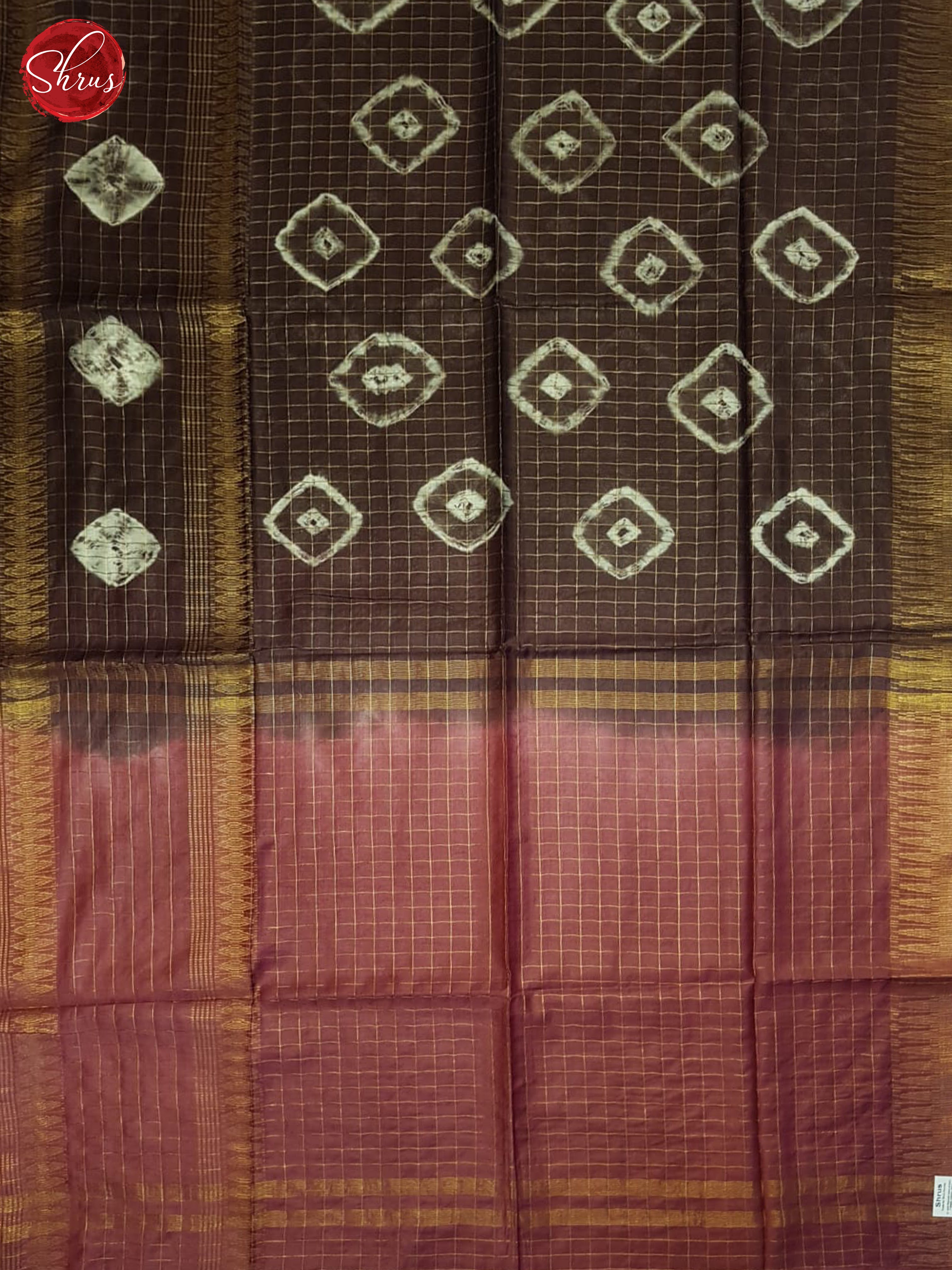 Deep Wine & Onion Pink - Shibori Saree - Shop on ShrusEternity.com