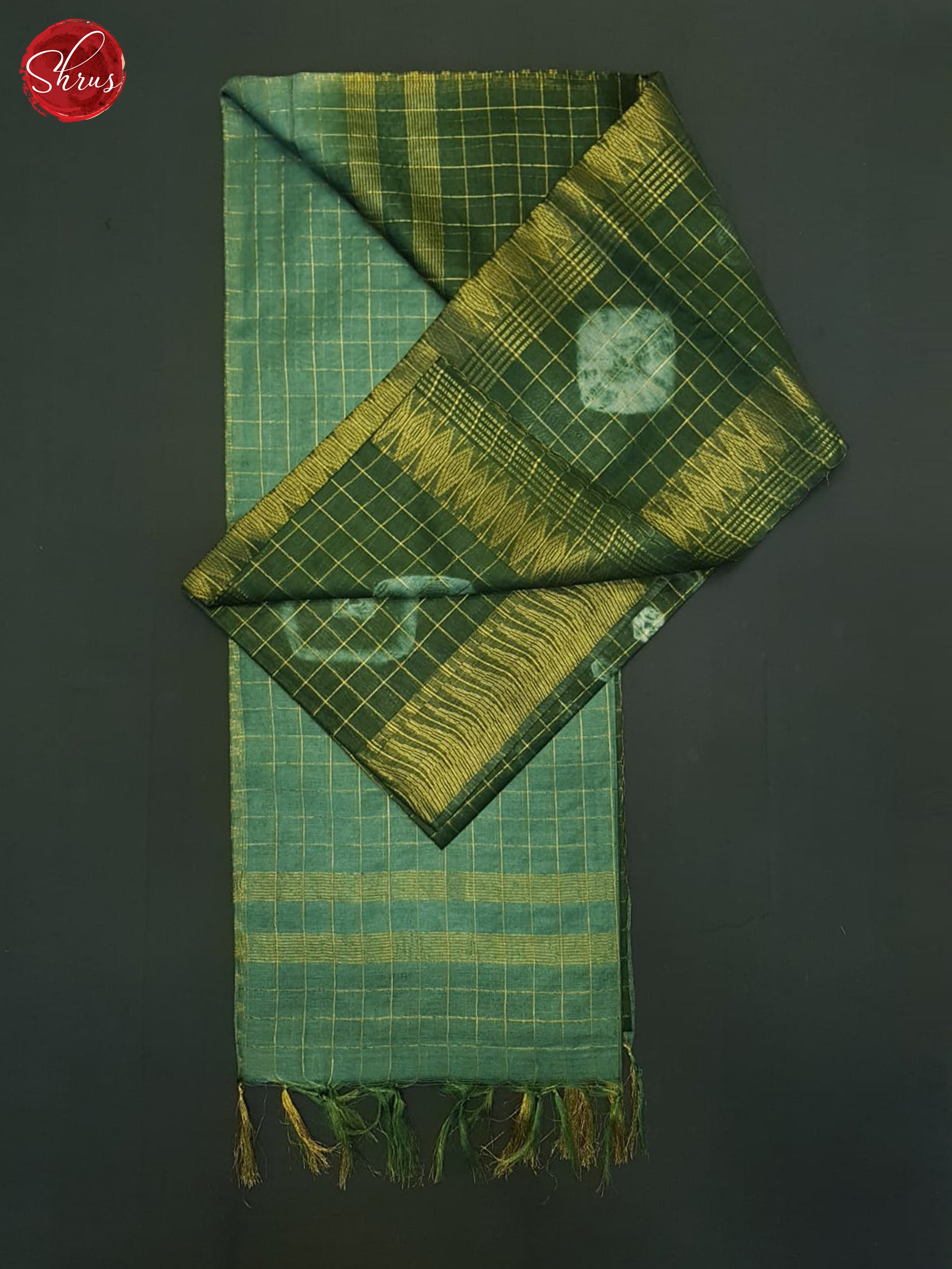 Green & Light Green - Shibori Saree - Shop on ShrusEternity.com