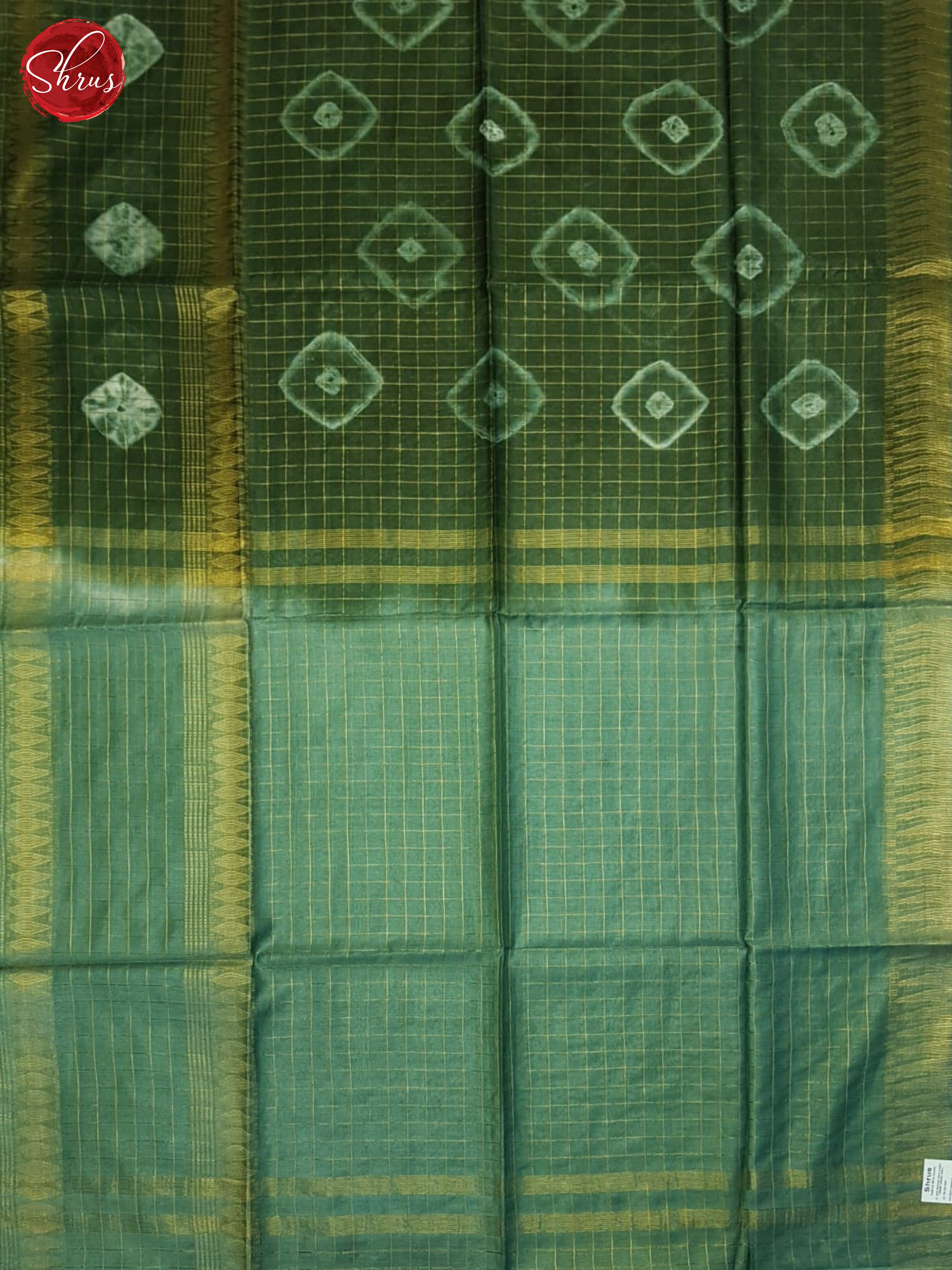 Green & Light Green - Shibori Saree - Shop on ShrusEternity.com