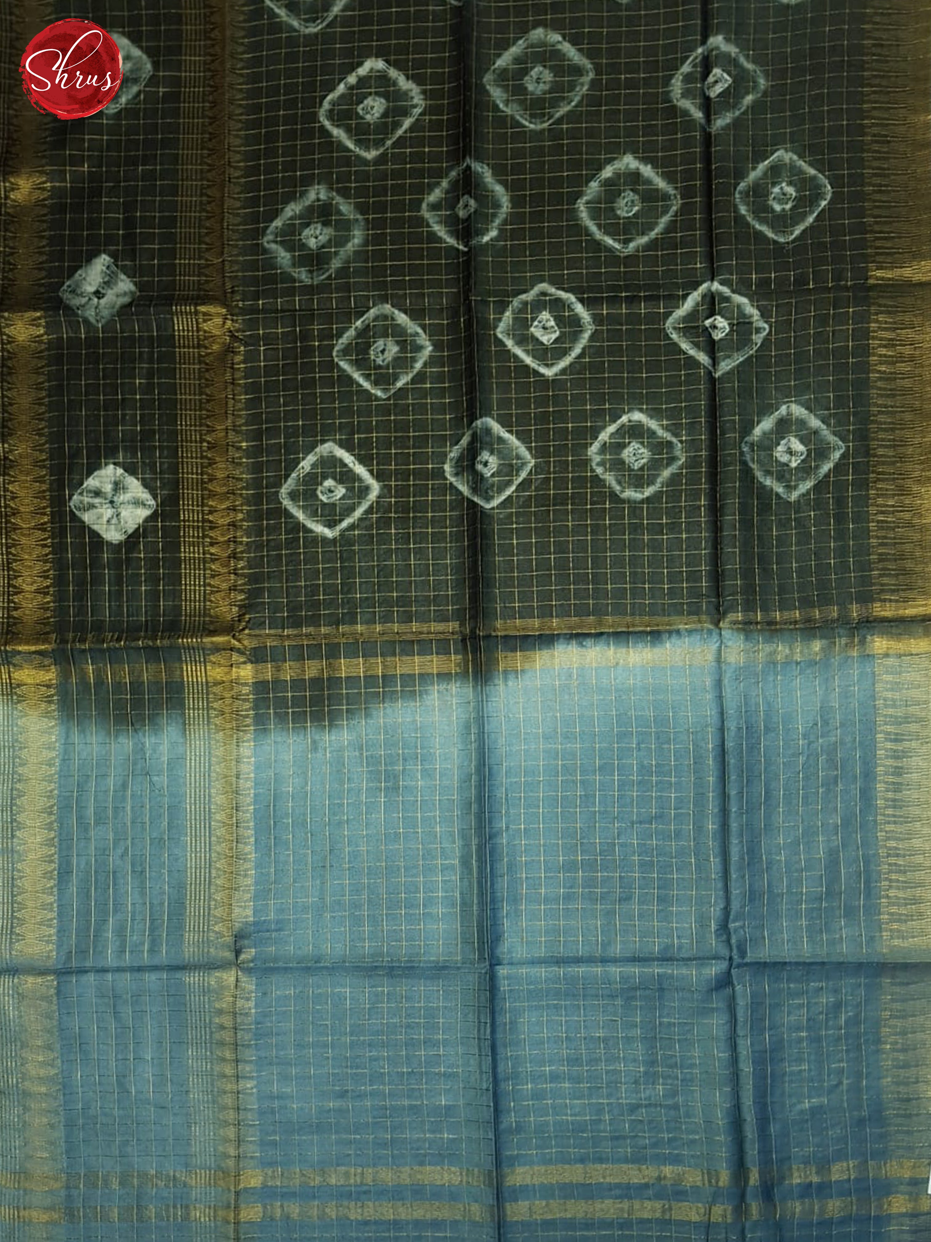 Black And Grey- Shibori Saree - Shop on ShrusEternity.com
