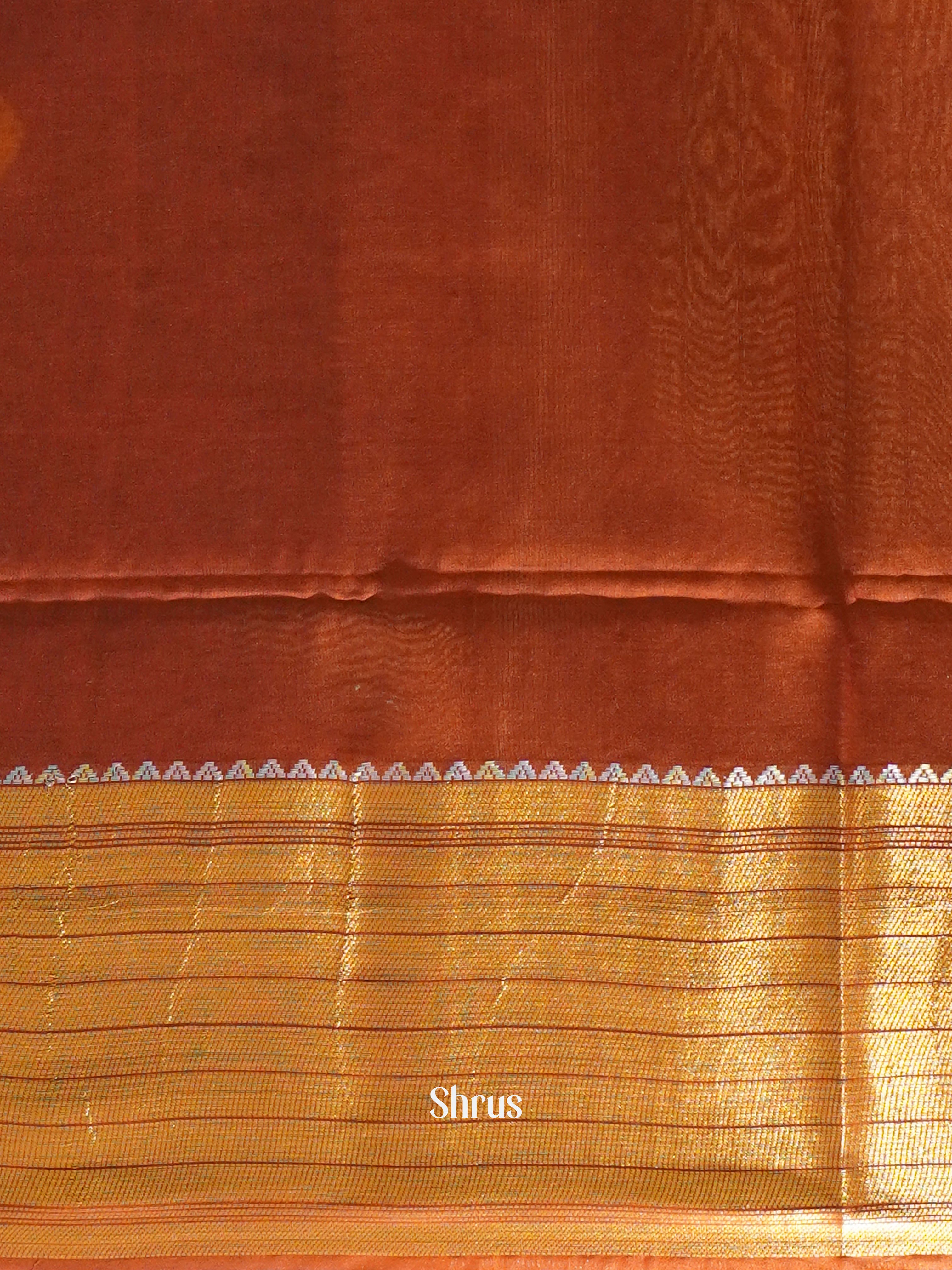 Blue And Brown- Shibori Saree - Shop on ShrusEternity.com