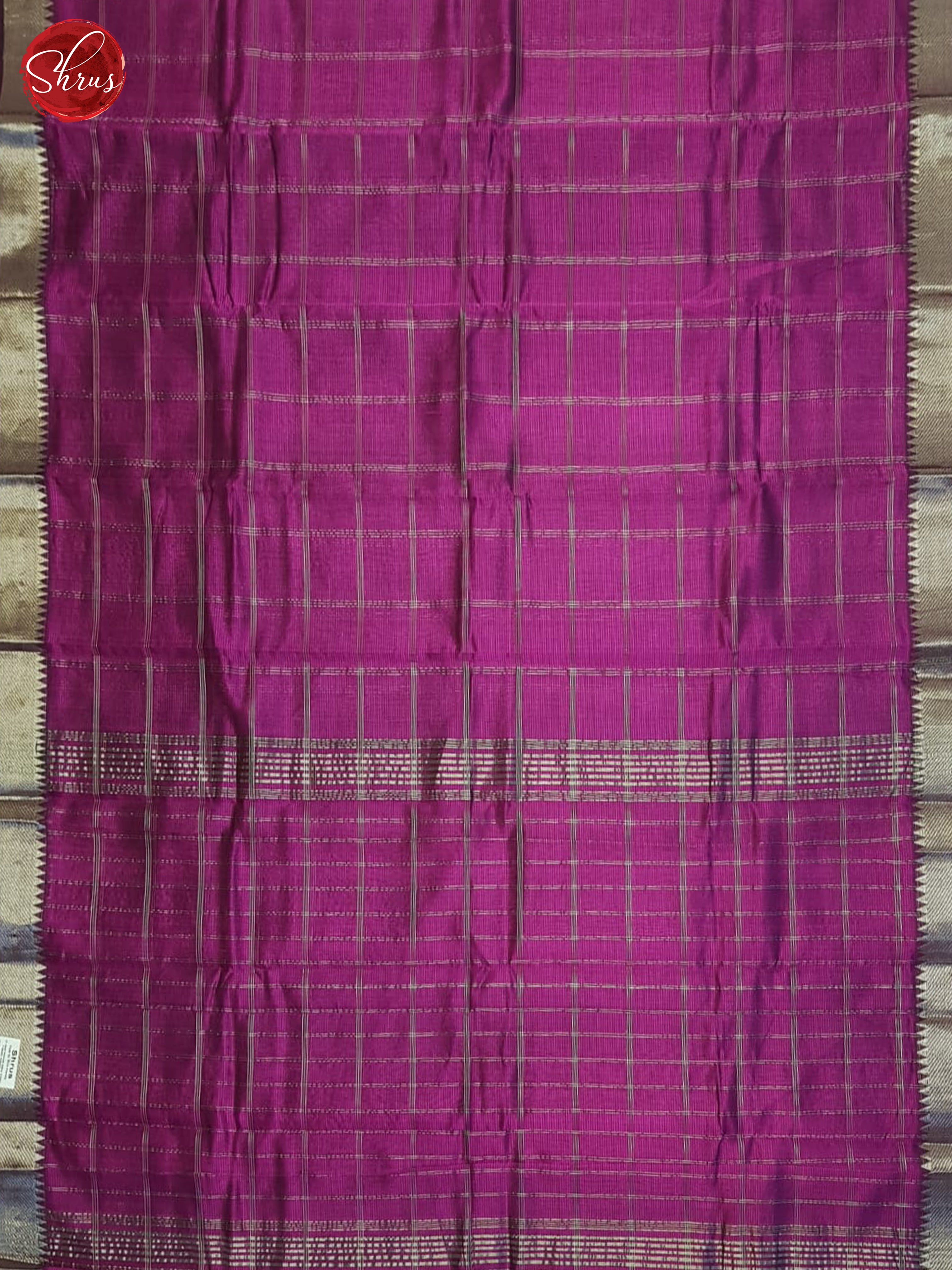 Majenta Pink(Single Tone)- Mangalagiri Silk Cotton Saree - Shop on ShrusEternity.com