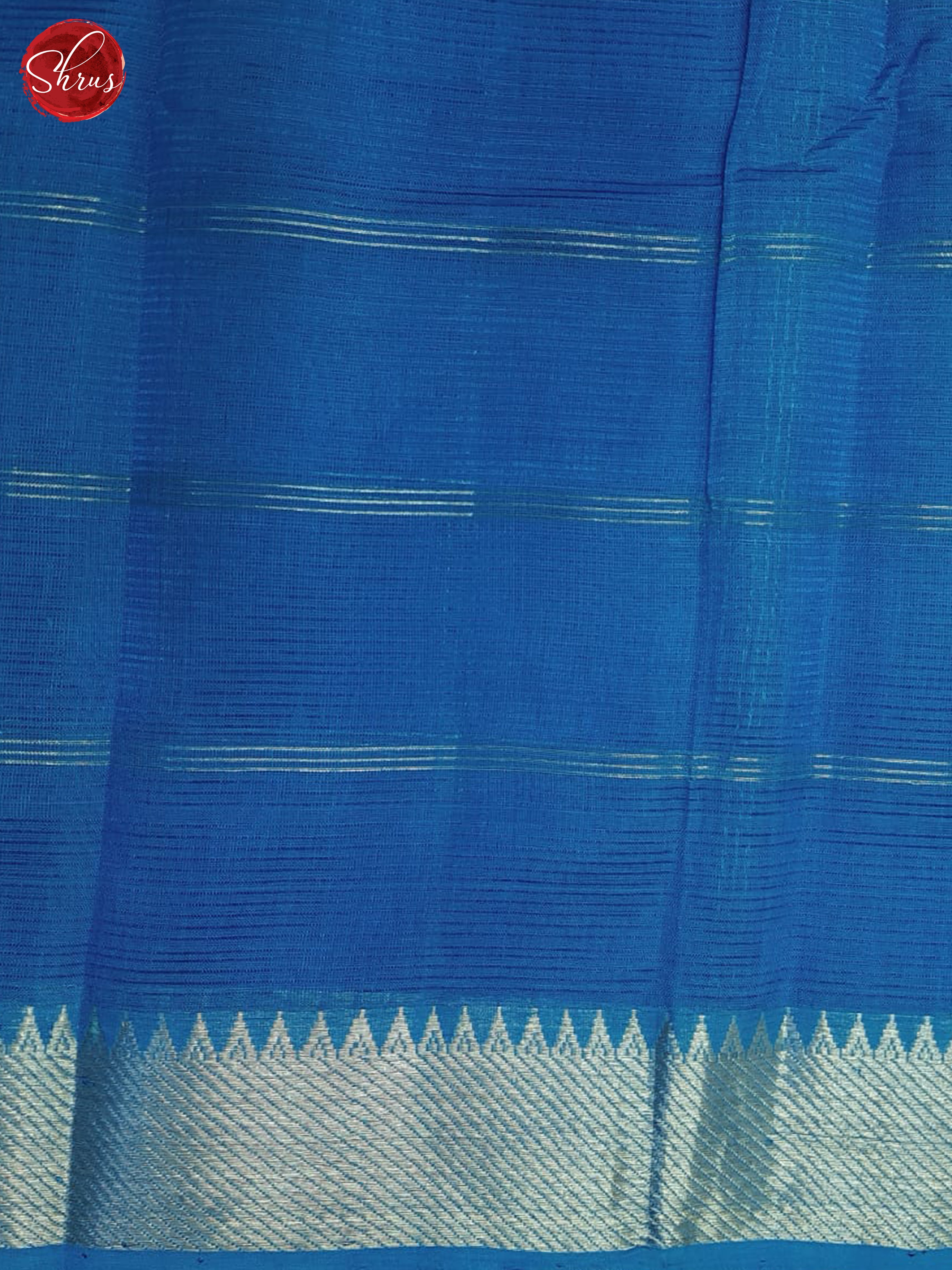 Blue(Single Tone)- Mangalagiri Silk Cotton Saree - Shop on ShrusEternity.com