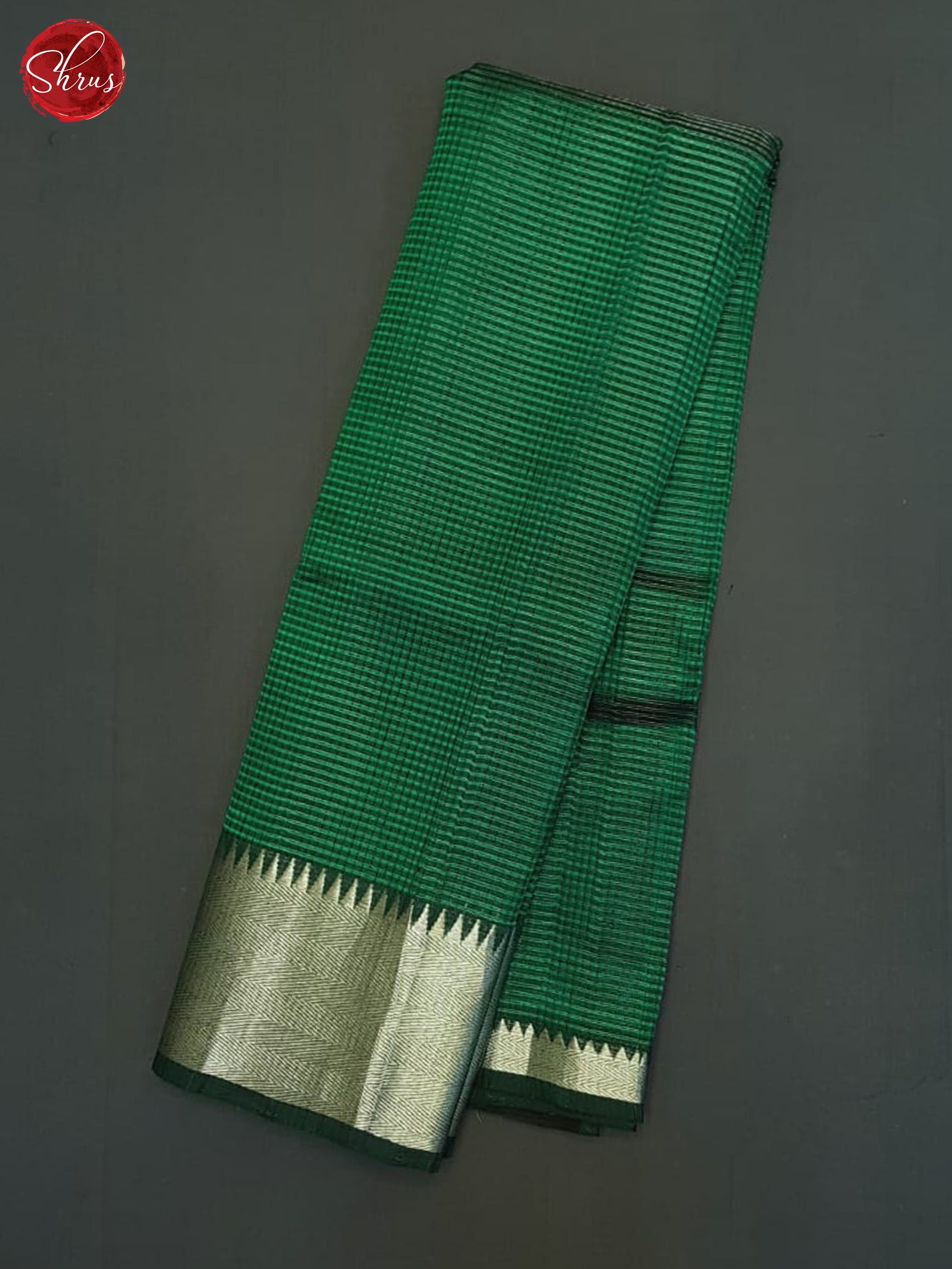 Green(Single Tone)- Mangalagiri Silk Cotton Saree - Shop on ShrusEternity.com