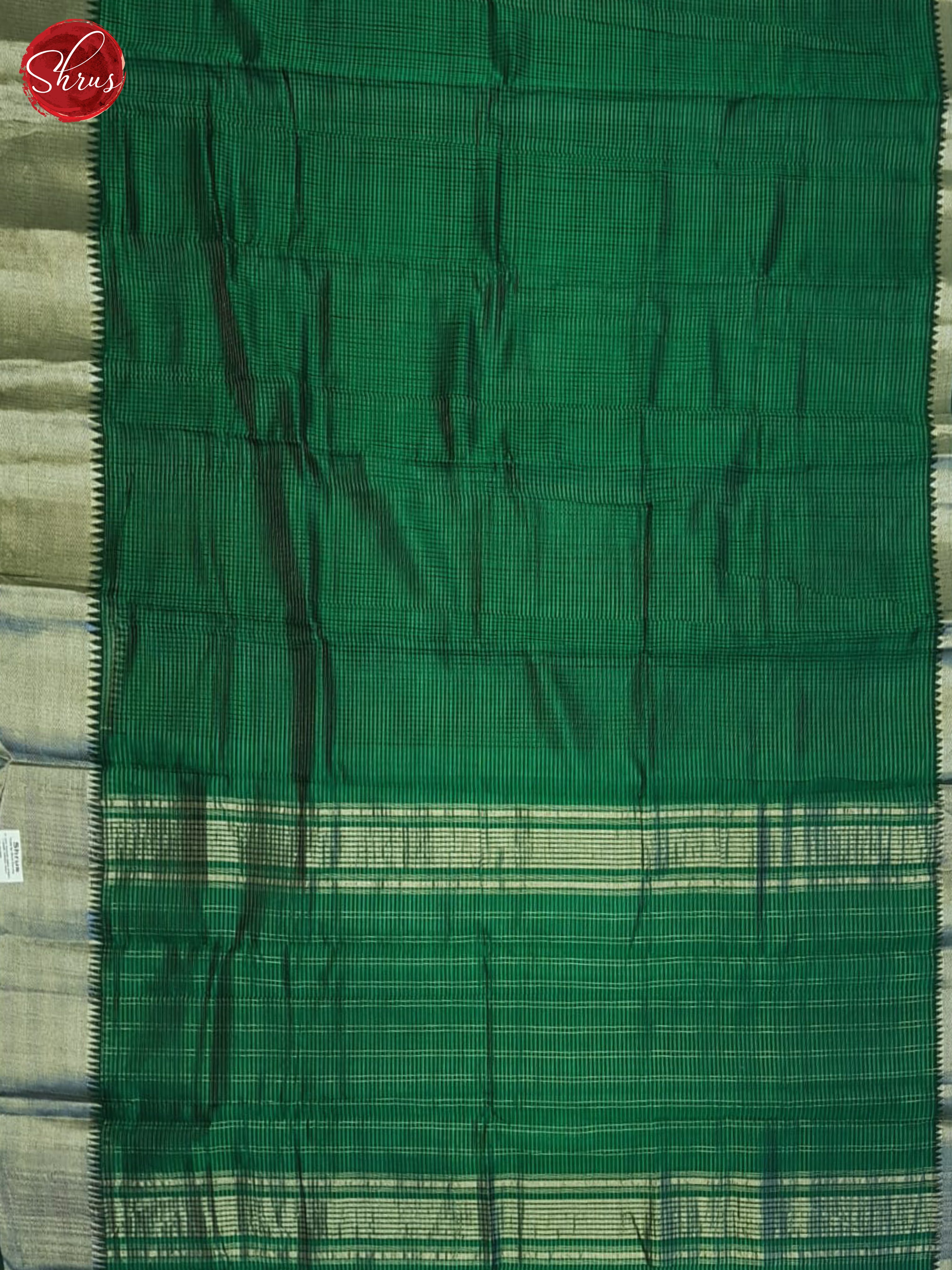 Green(Single Tone)- Mangalagiri Silk Cotton Saree - Shop on ShrusEternity.com