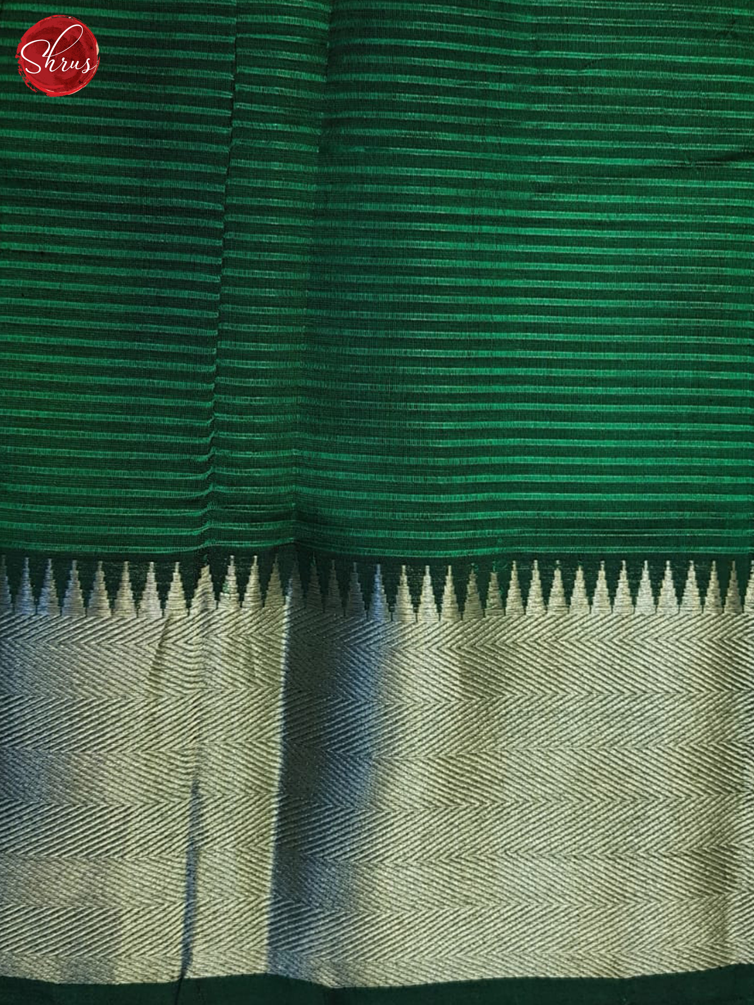 Green(Single Tone)- Mangalagiri Silk Cotton Saree - Shop on ShrusEternity.com