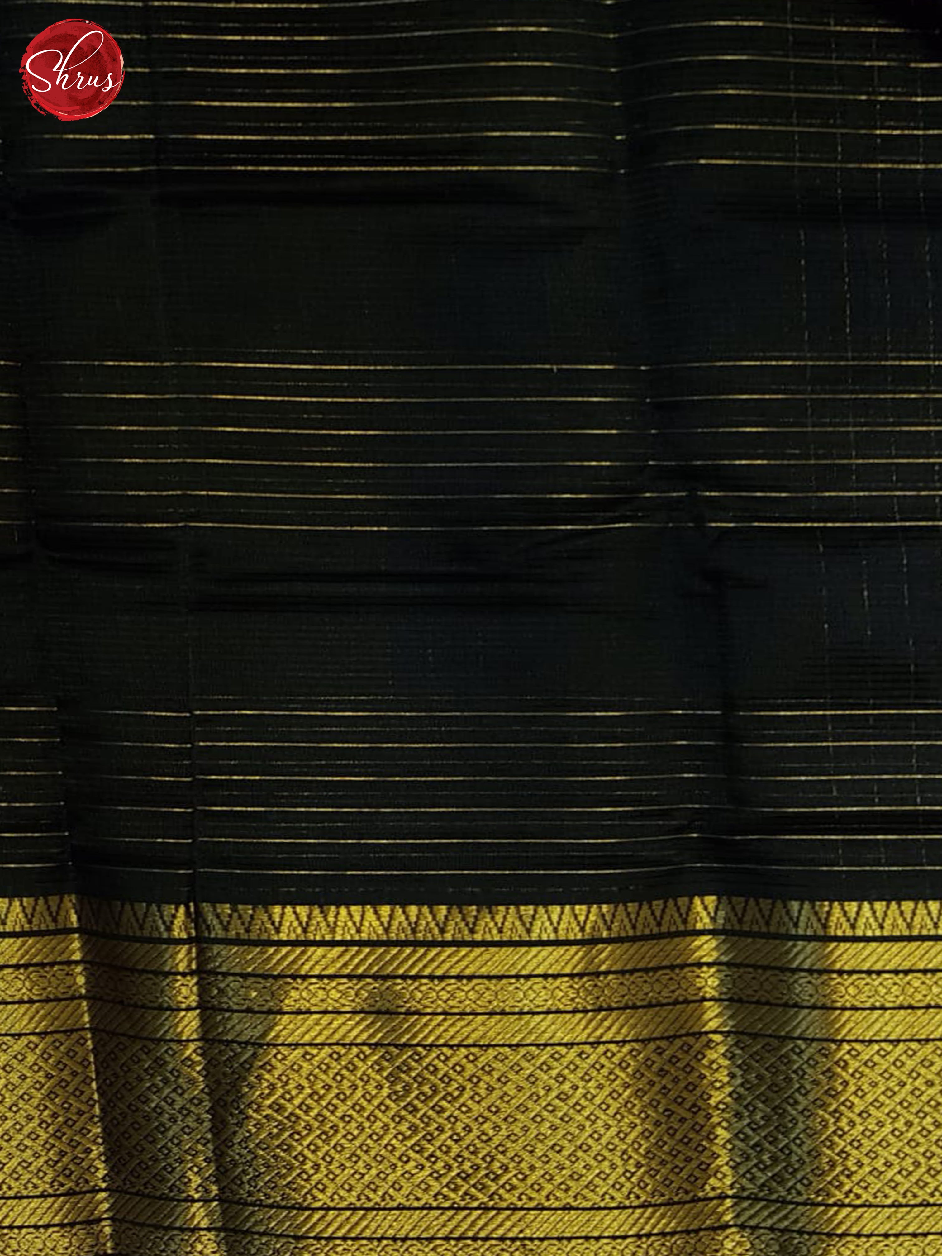 Black(Single Tone)- Mangalagiri Silk Cotton Saree - Shop on ShrusEternity.com