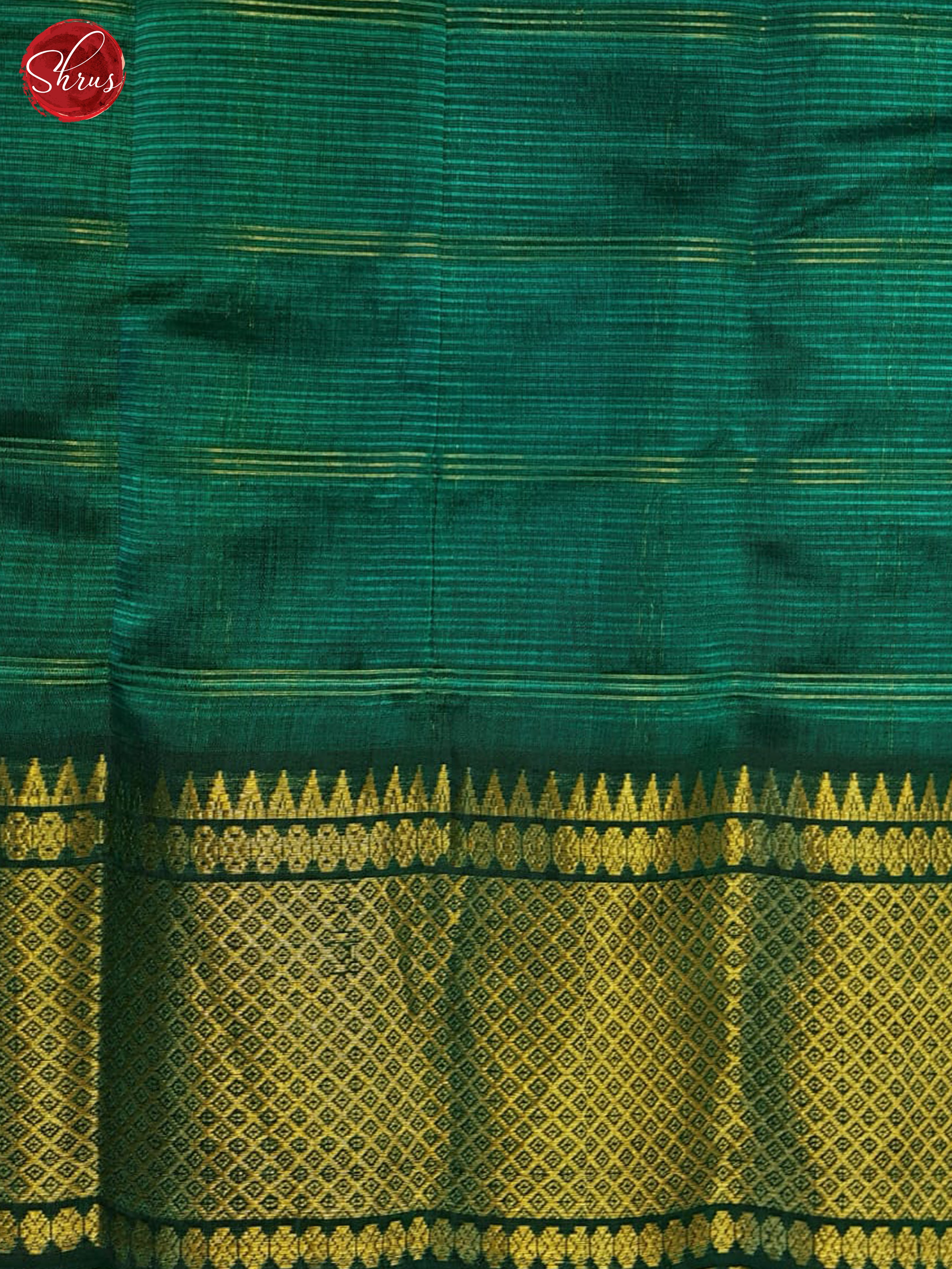 Green(Single tone)- Mangalagiri Silk Cotton Saree - Shop on ShrusEternity.com