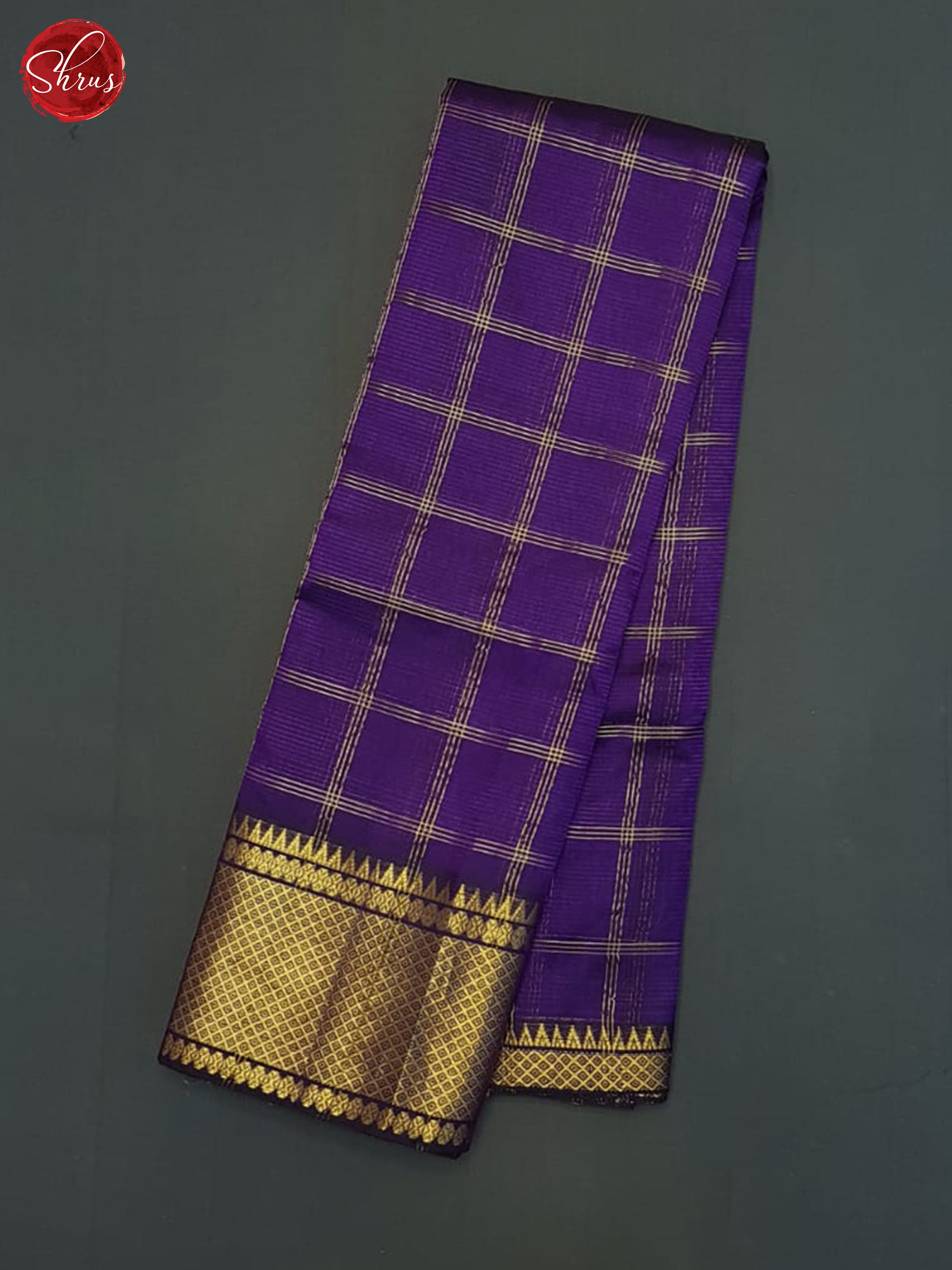 Purple(Single tone)- Mangalagiri Silk Cotton Saree - Shop on ShrusEternity.com