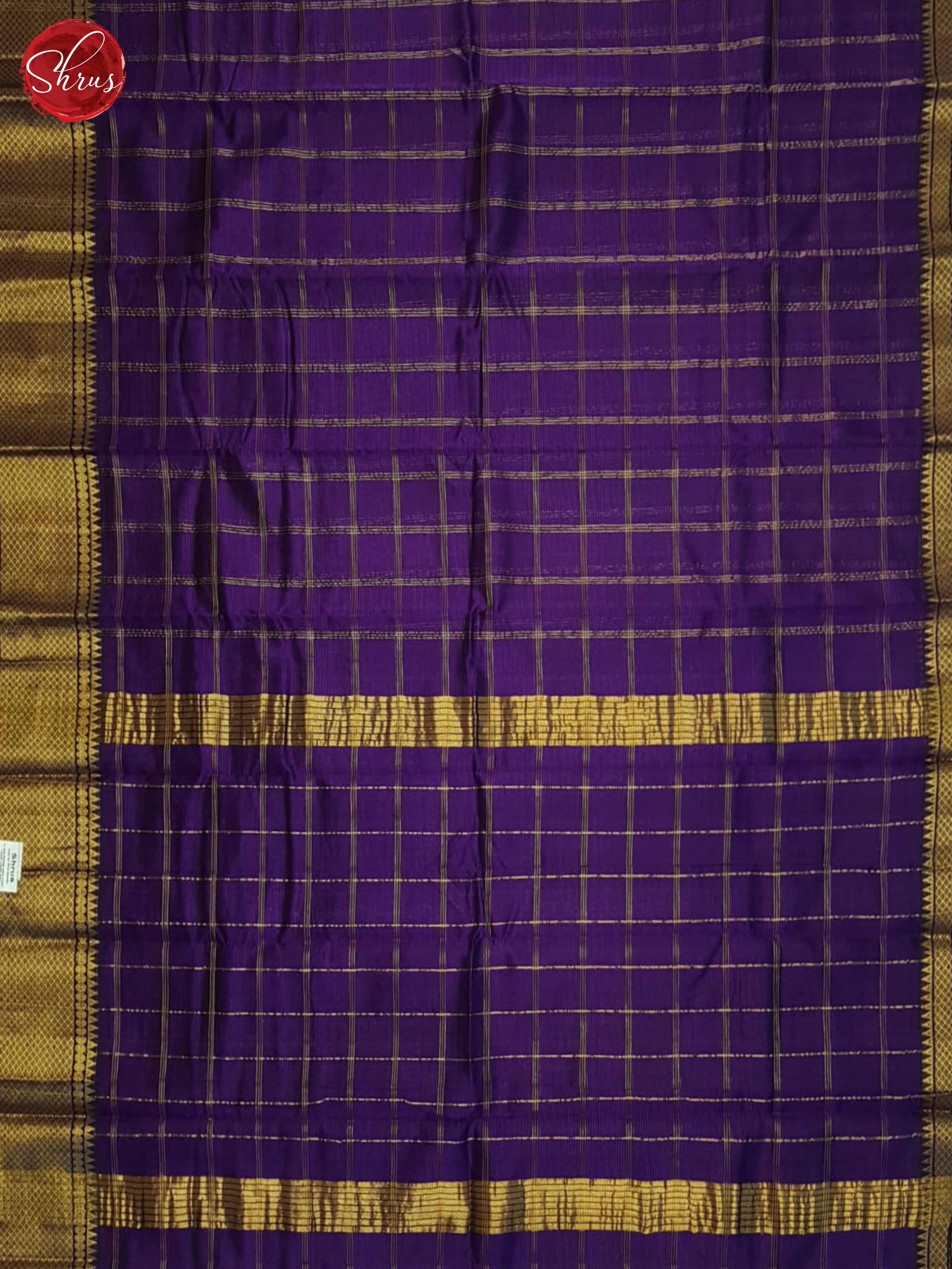 Purple(Single tone)- Mangalagiri Silk Cotton Saree - Shop on ShrusEternity.com