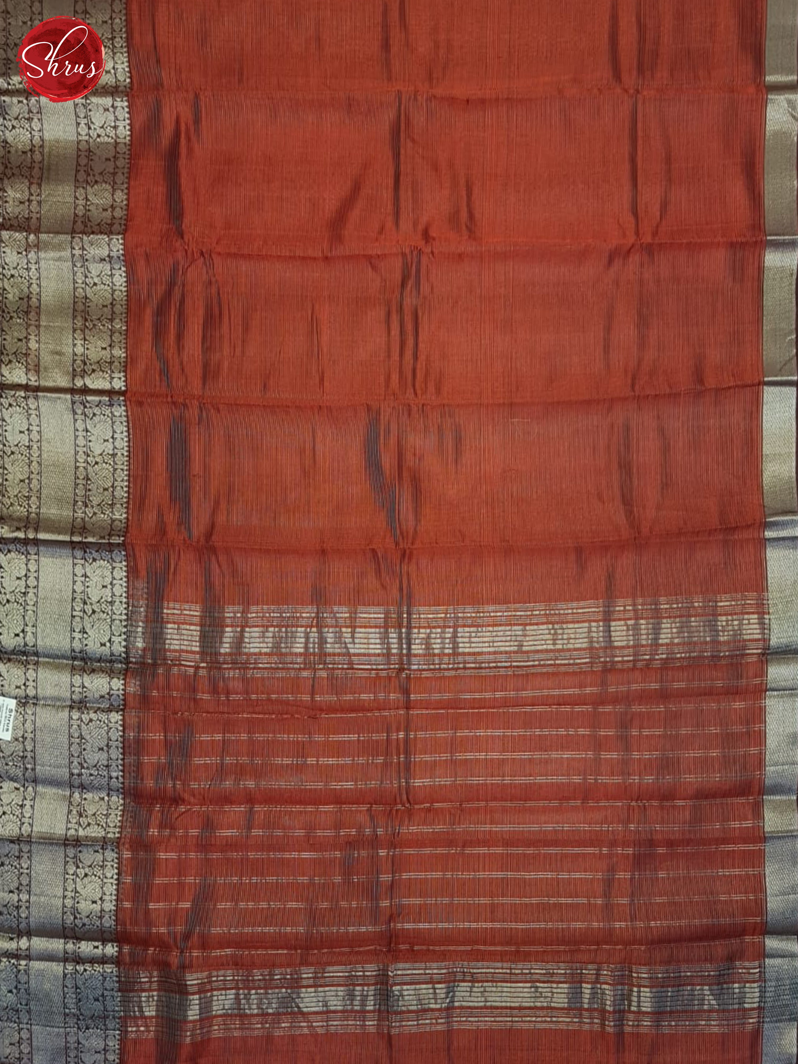 Red(Single Tone)- Mangalagiri Silk Cotton Saree - Shop on ShrusEternity.com