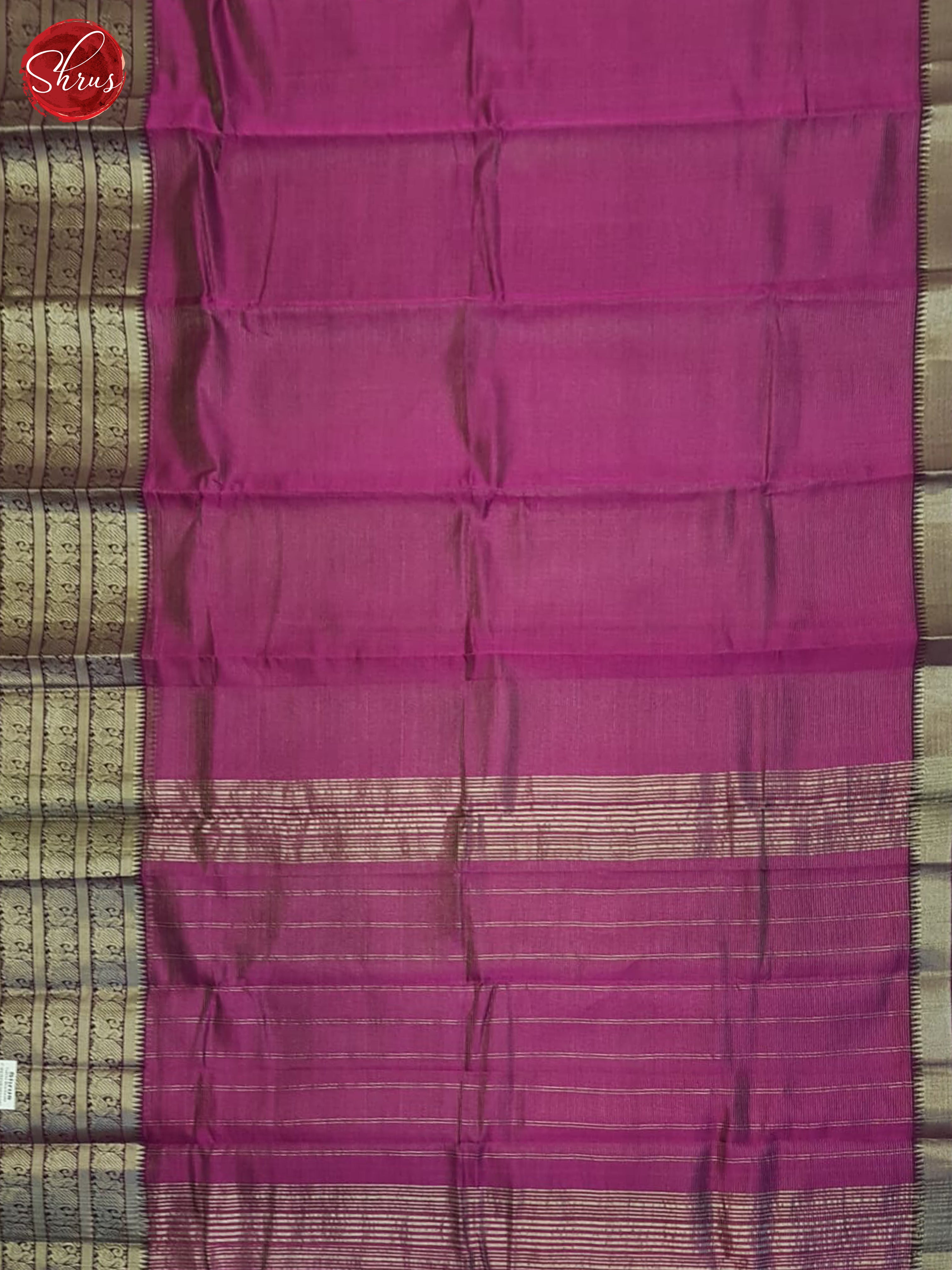 Majenta Pink(Single Tone)- Mangalagiri Silk Cotton Saree - Shop on ShrusEternity.com