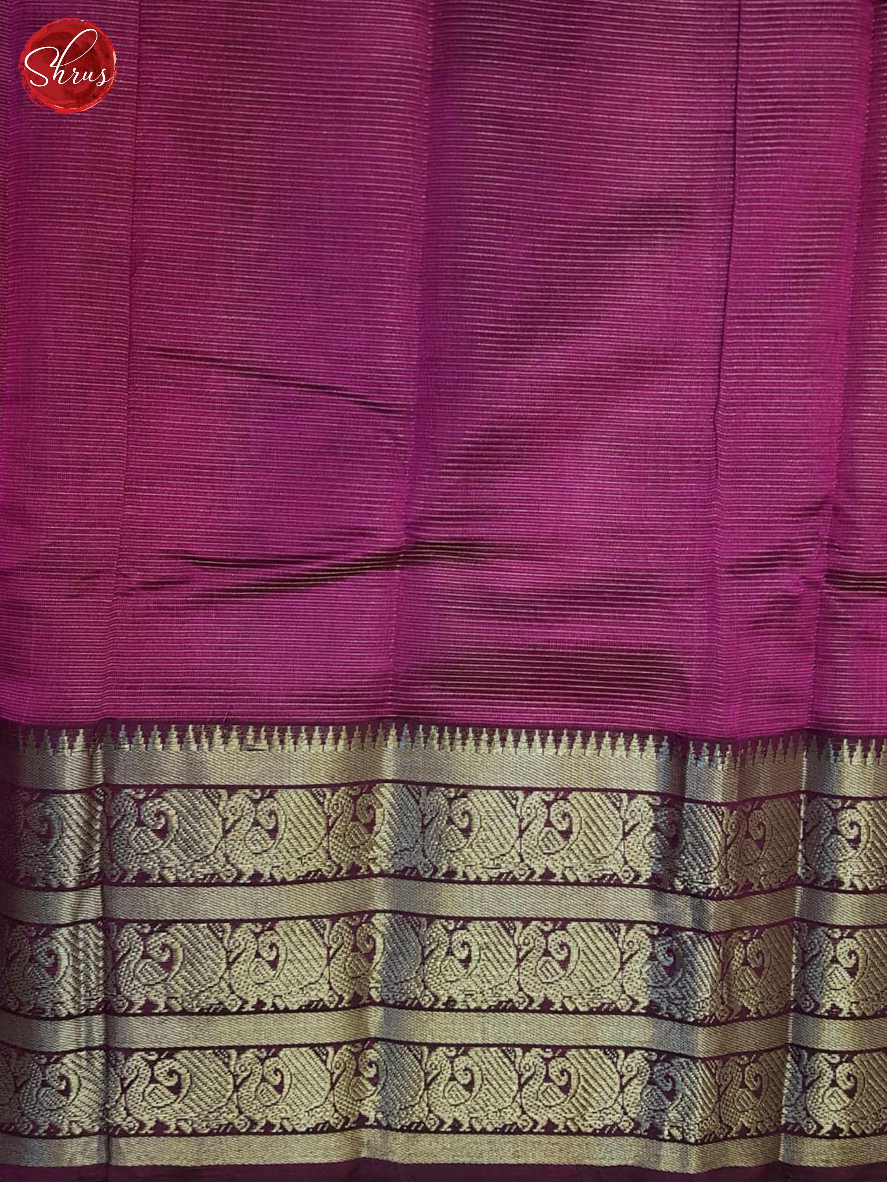Majenta Pink(Single Tone)- Mangalagiri Silk Cotton Saree - Shop on ShrusEternity.com