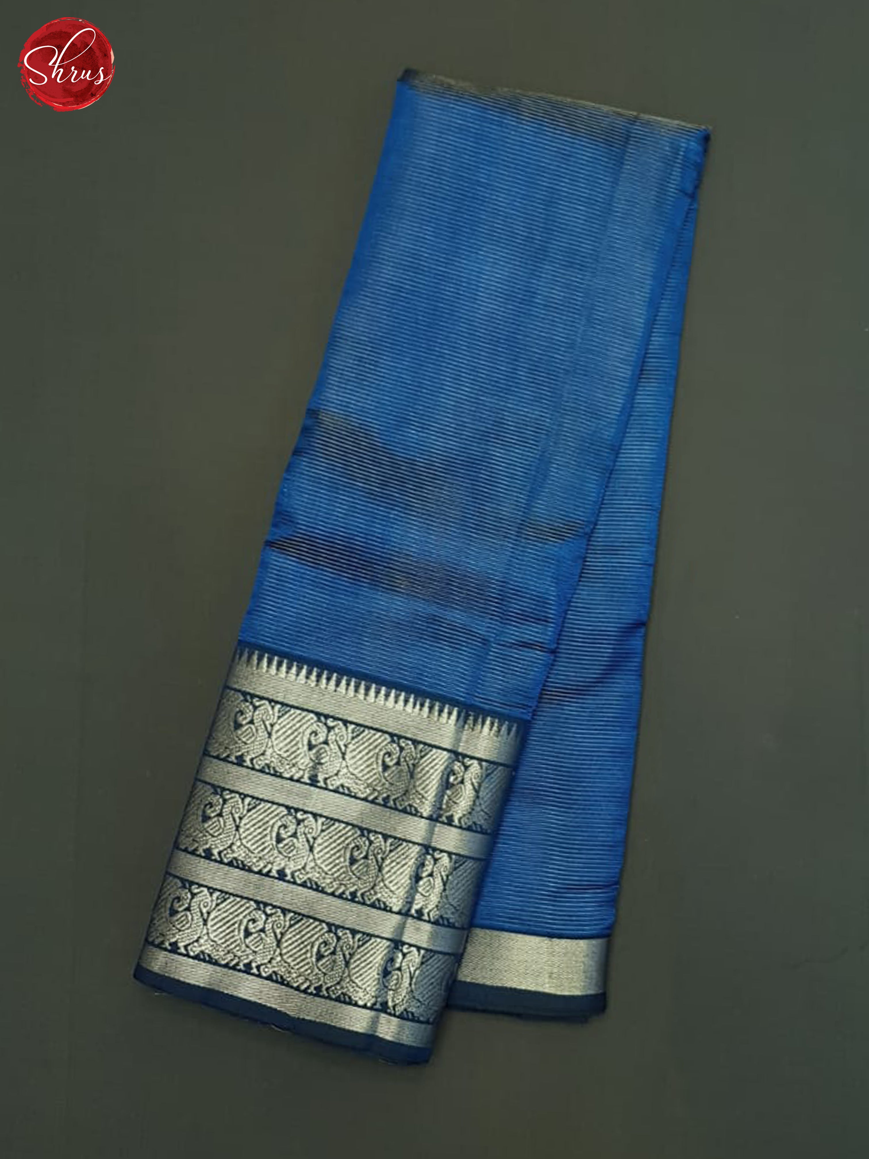 Blue(Single tone)- Mangalagiri Silk Cotton Saree - Shop on ShrusEternity.com