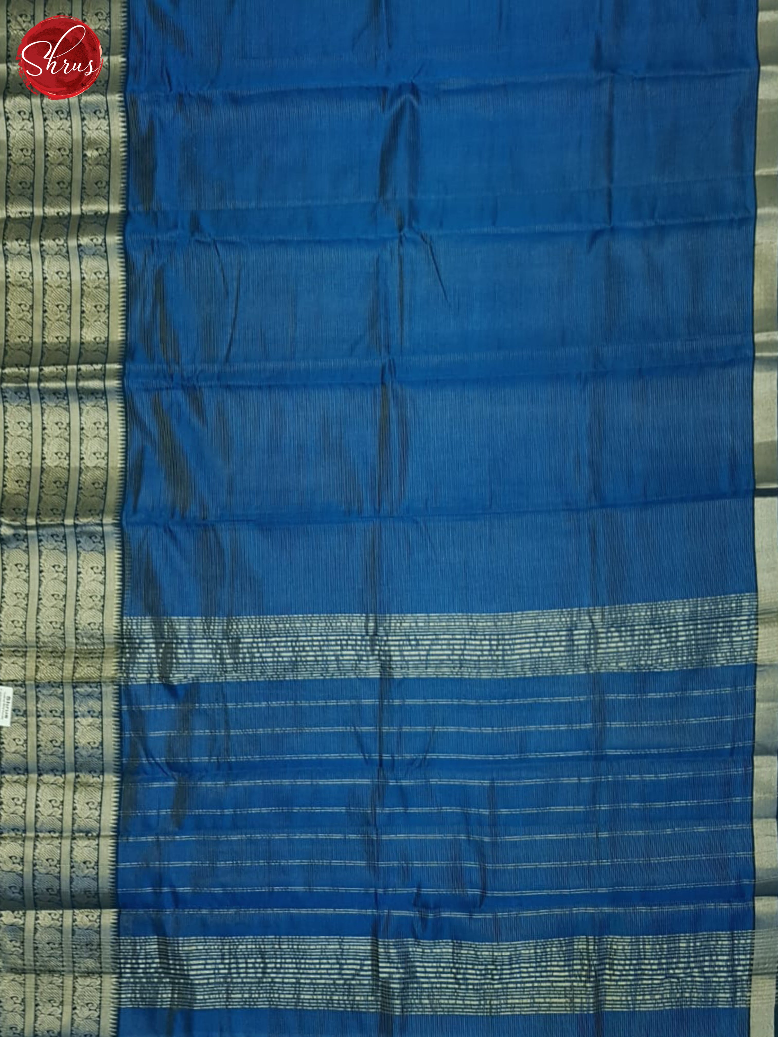 Blue(Single tone)- Mangalagiri Silk Cotton Saree - Shop on ShrusEternity.com