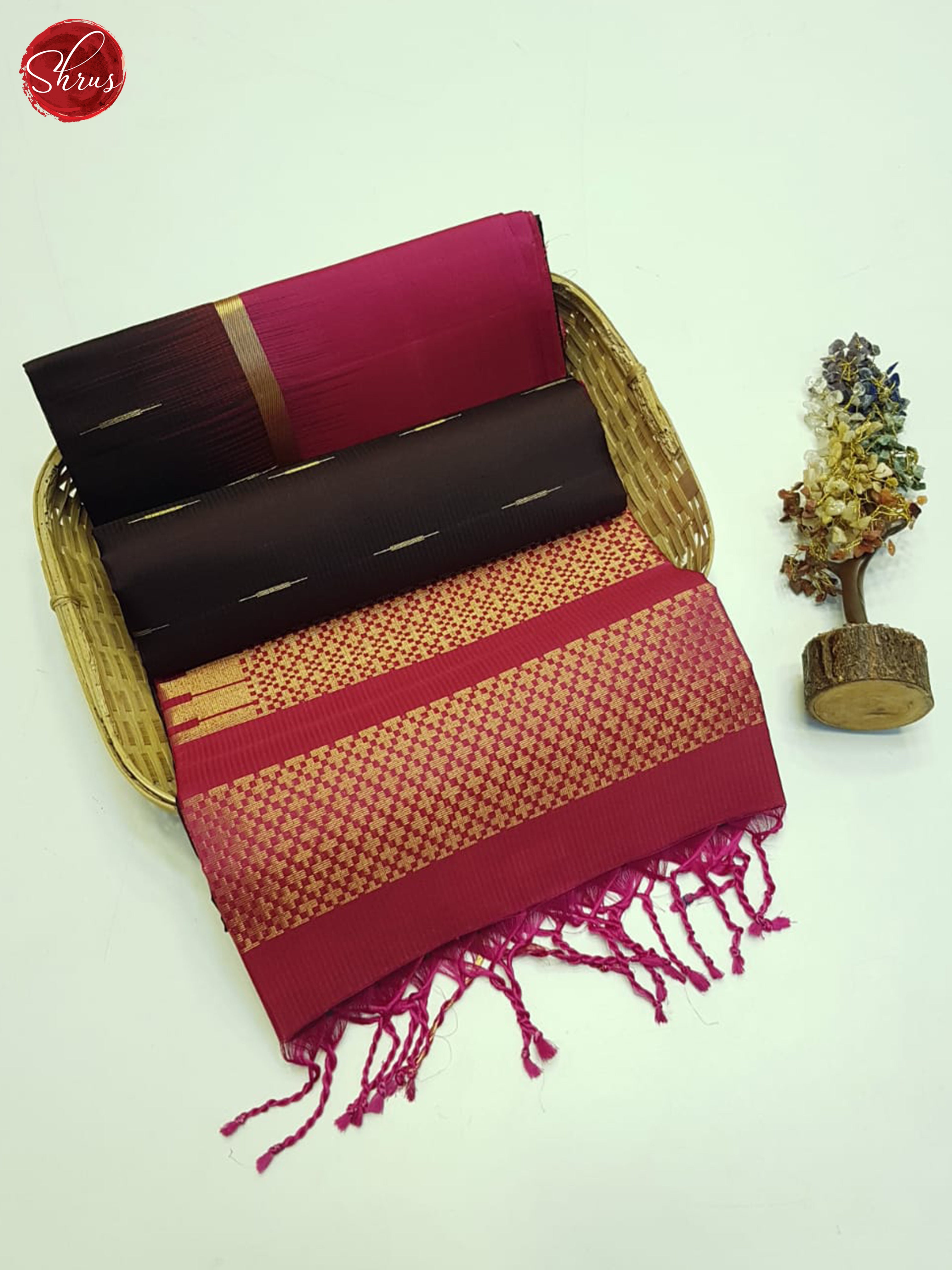 Blue And Pink- Soft Silk Saree - Shop on ShrusEternity.com
