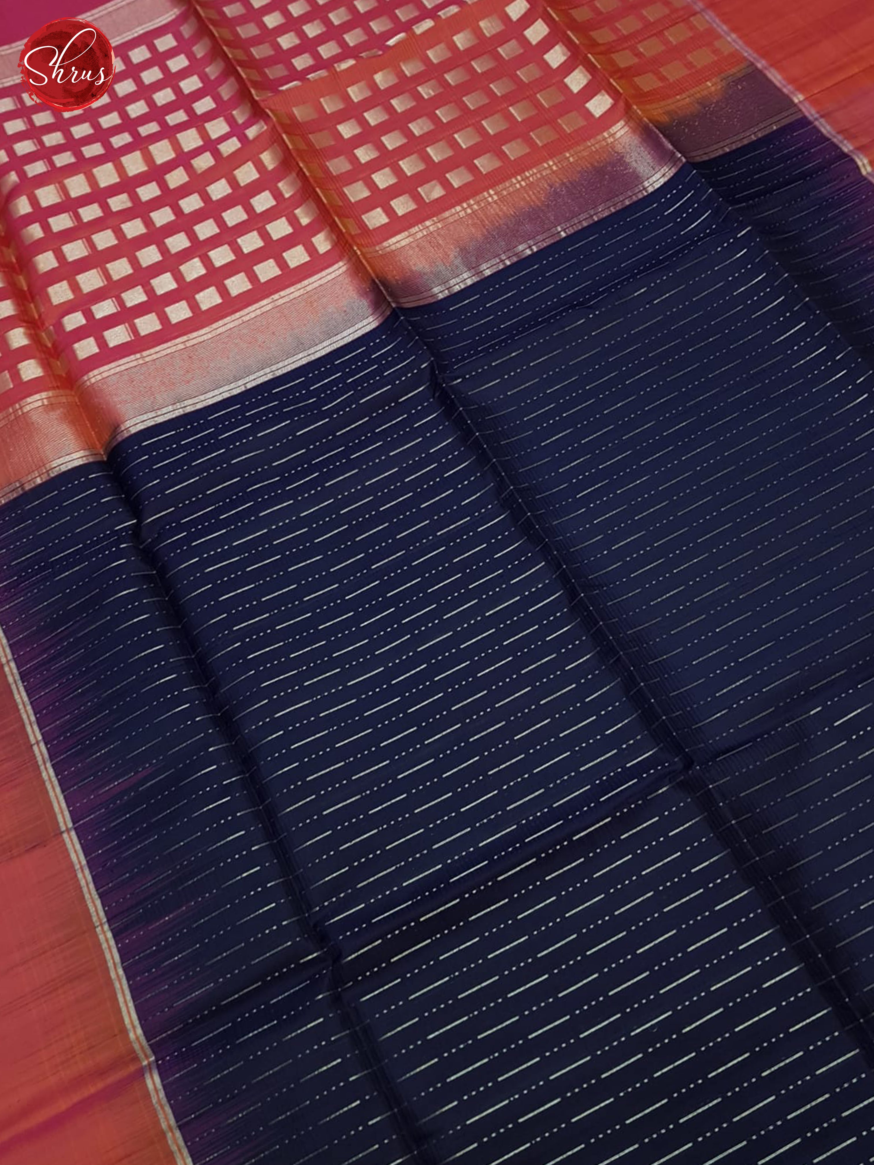 Blue And Pink- Soft Silk Saree - Shop on ShrusEternity.com