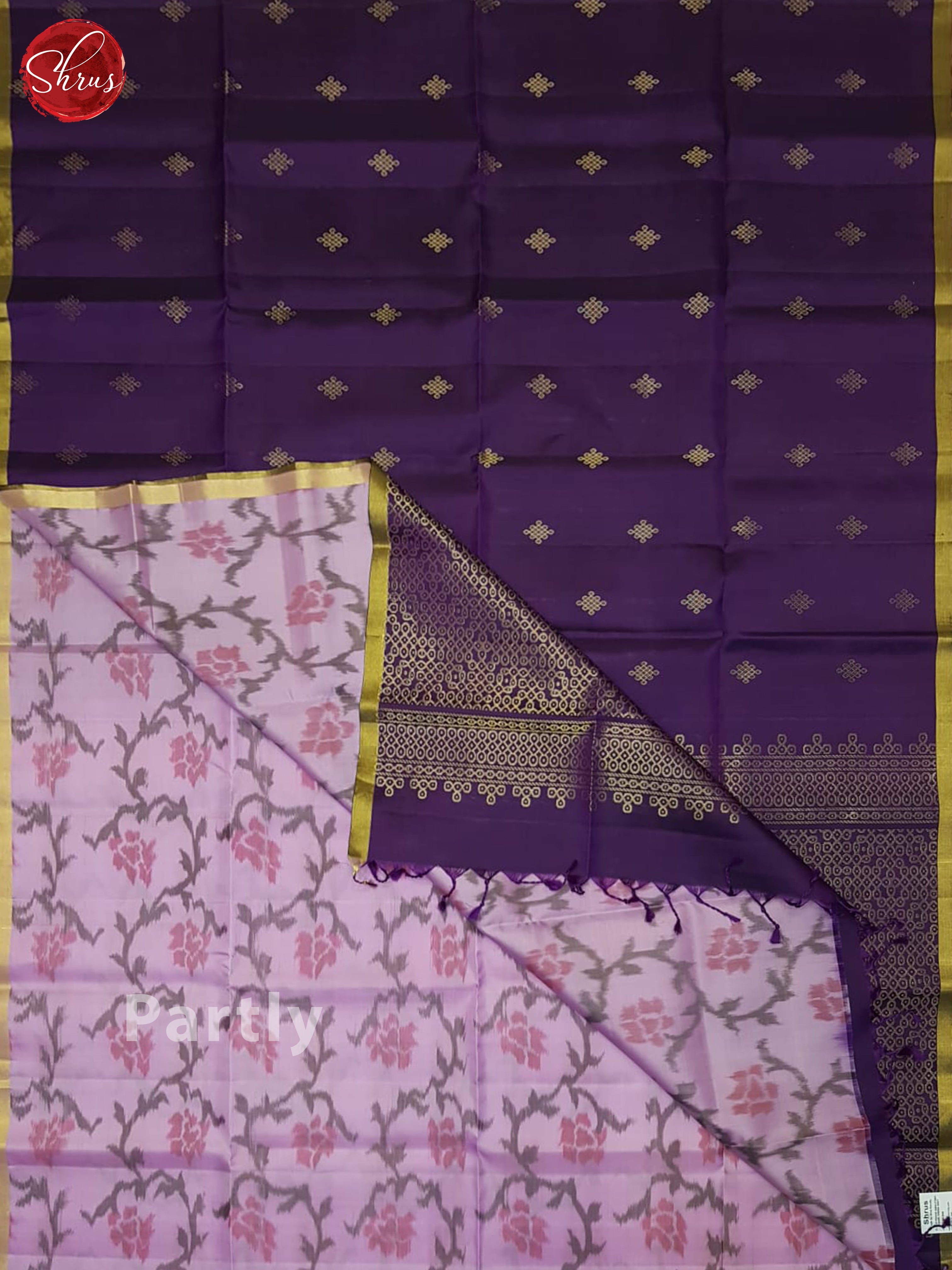 Purple And Lavender- Soft Silk Saree - Shop on ShrusEternity.com