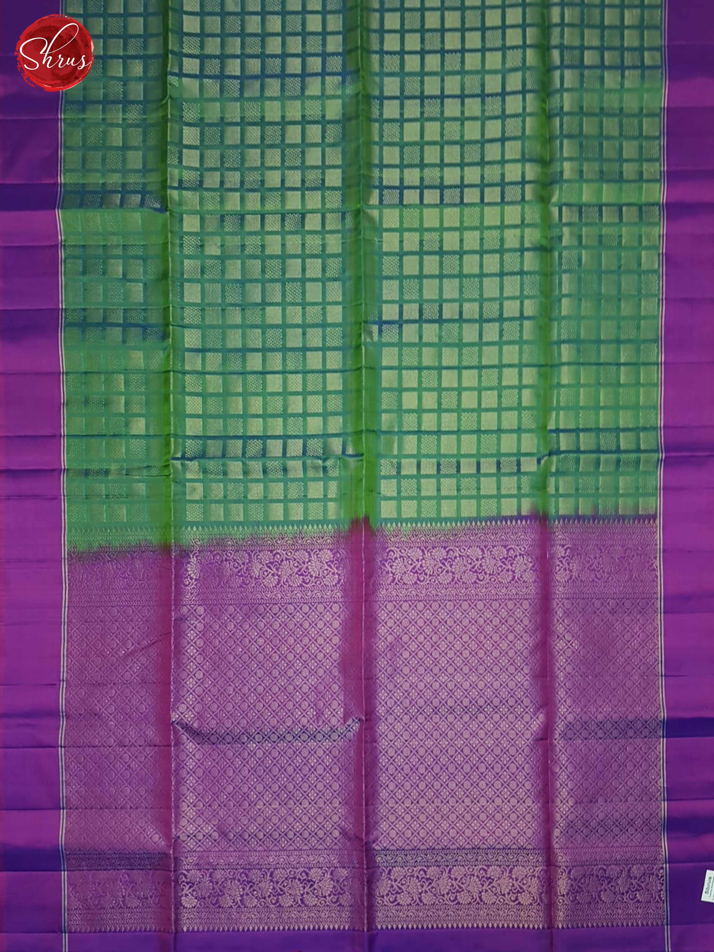 Green And Purple- Soft Silk Saree - Shop on ShrusEternity.com