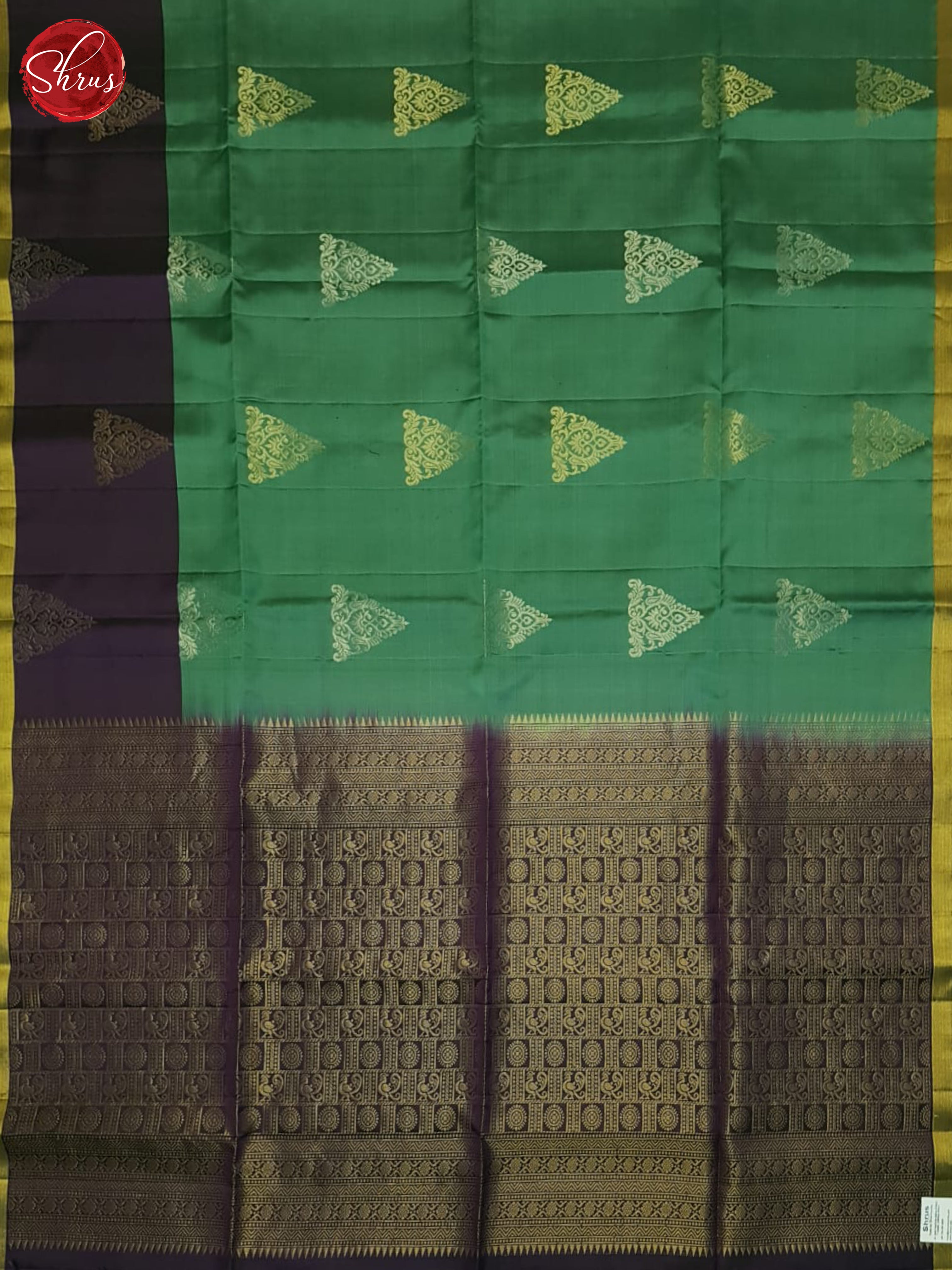 Green And Purple- Soft Silk saree - Shop on ShrusEternity.com