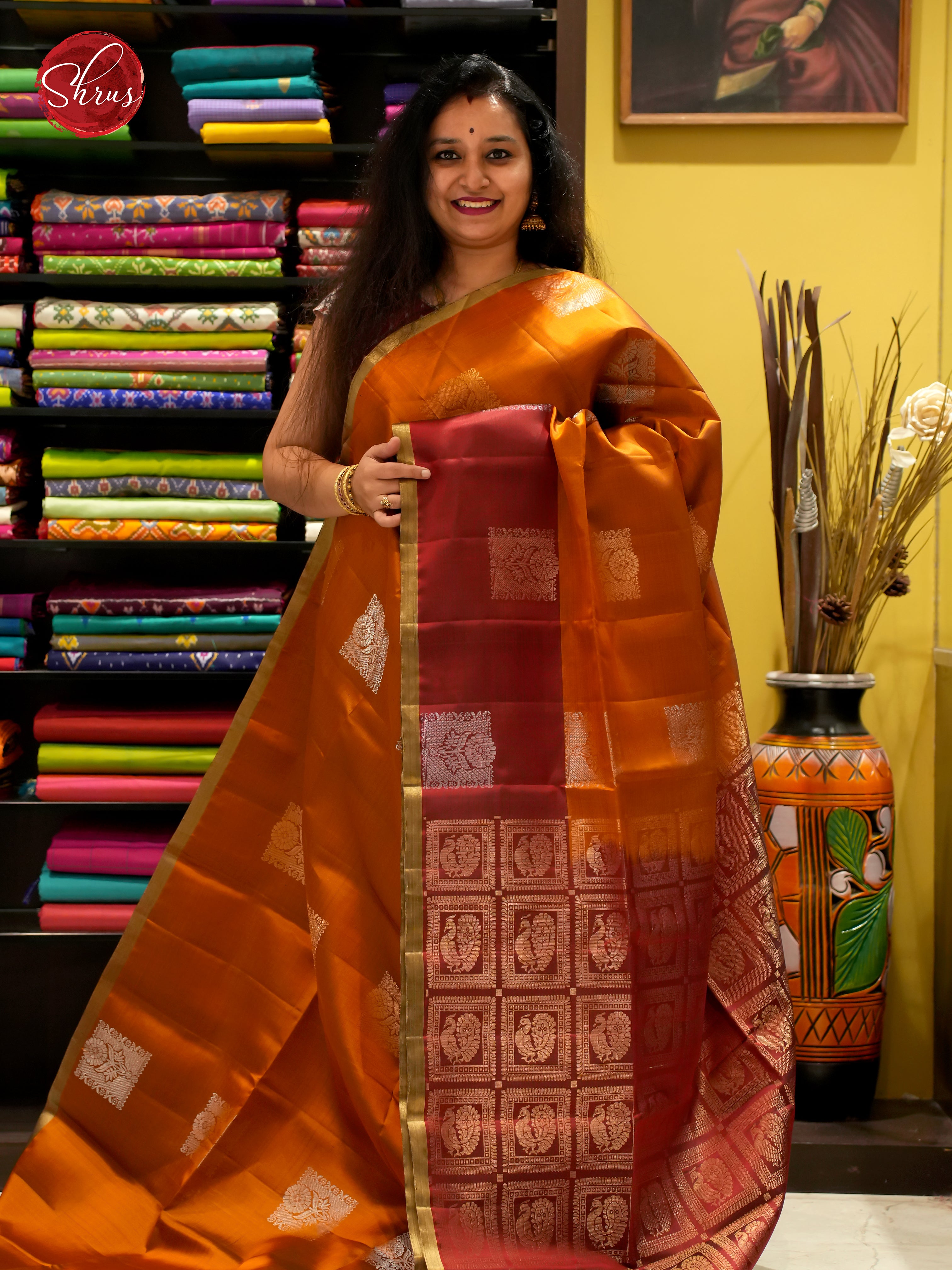 Honey And Araku maroon- Soft Silk Saree - Shop on ShrusEternity.com