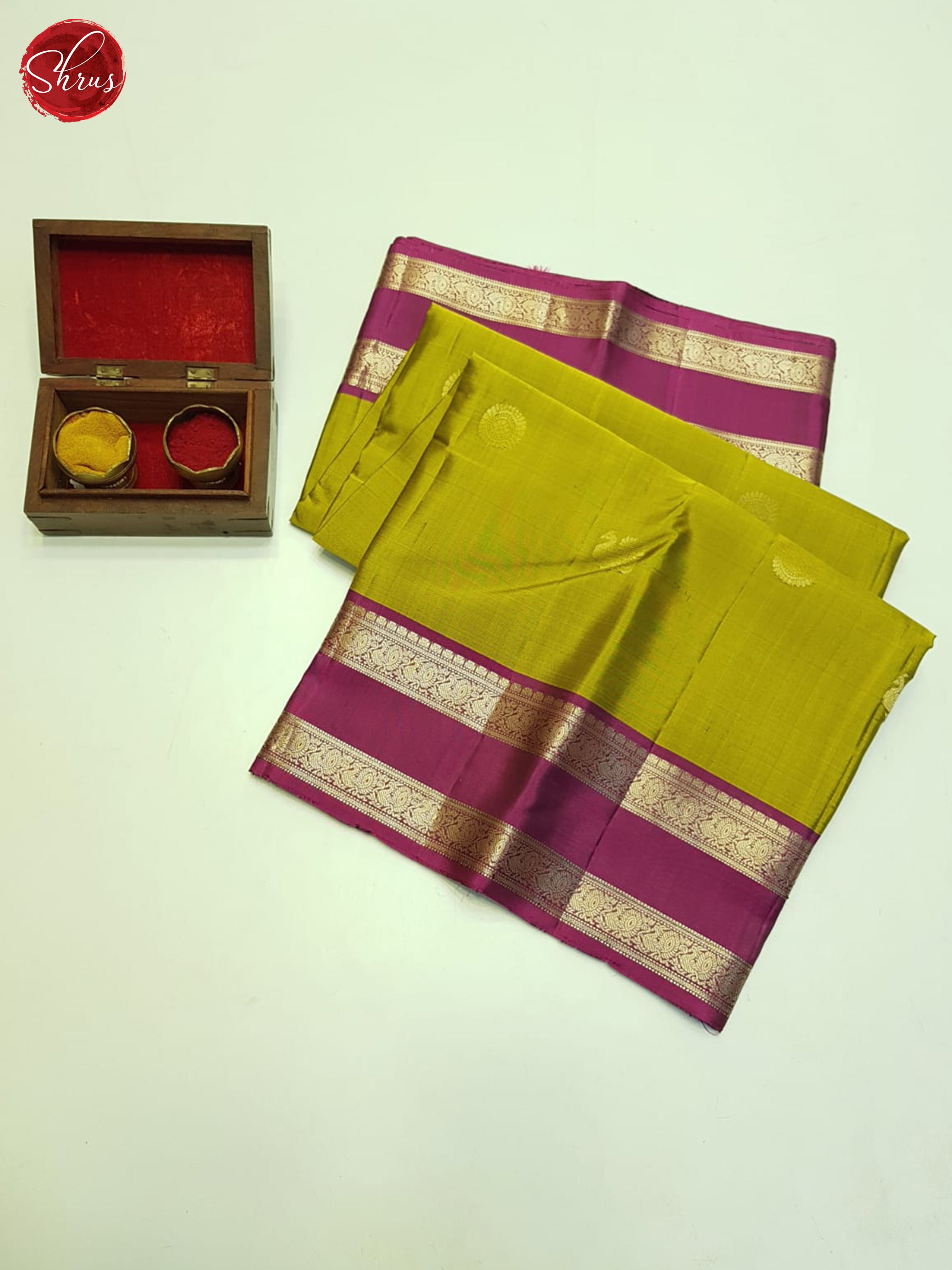 Green And Wine- Soft Silk Saree - Shop on ShrusEternity.com