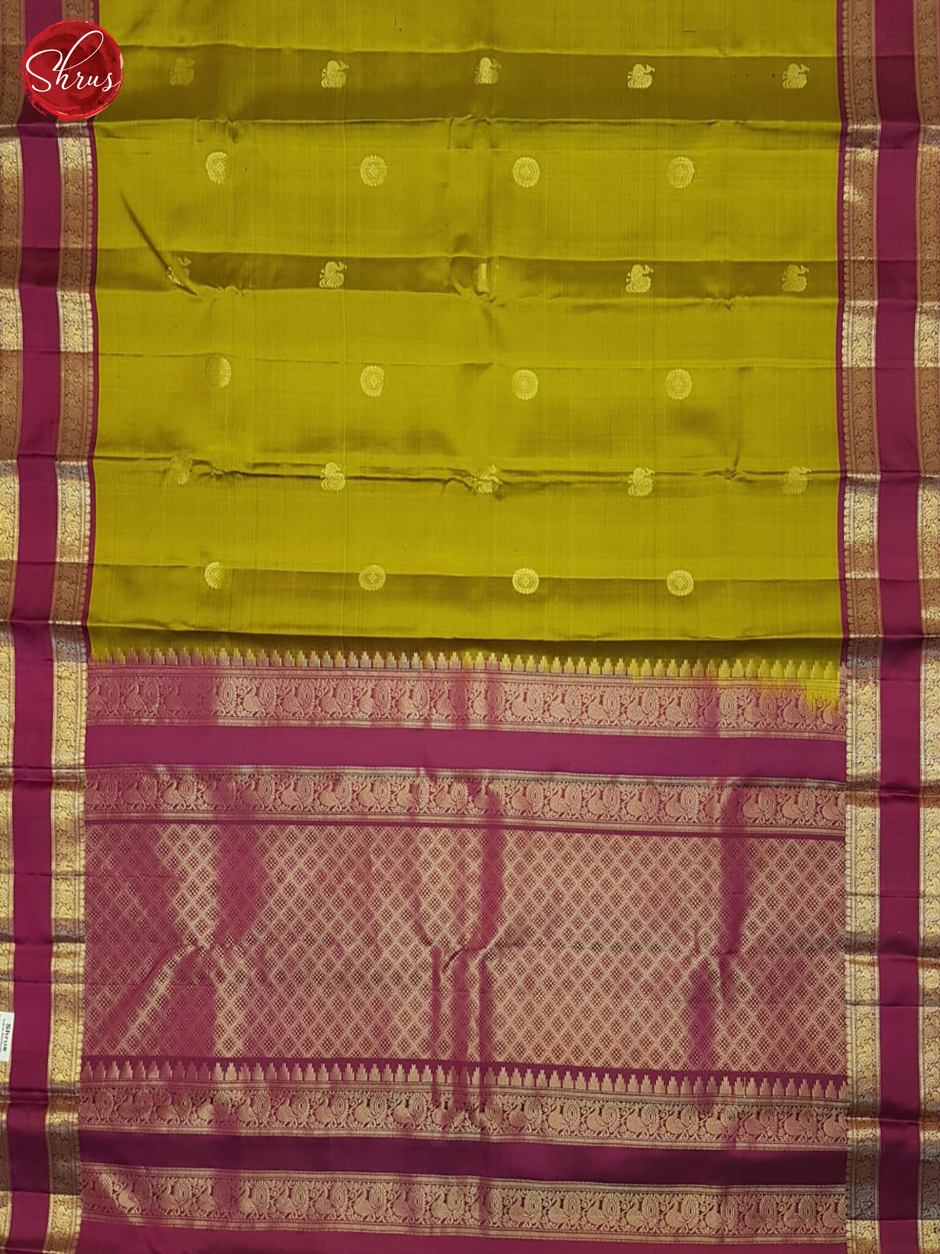 Green And Wine- Soft Silk Saree - Shop on ShrusEternity.com
