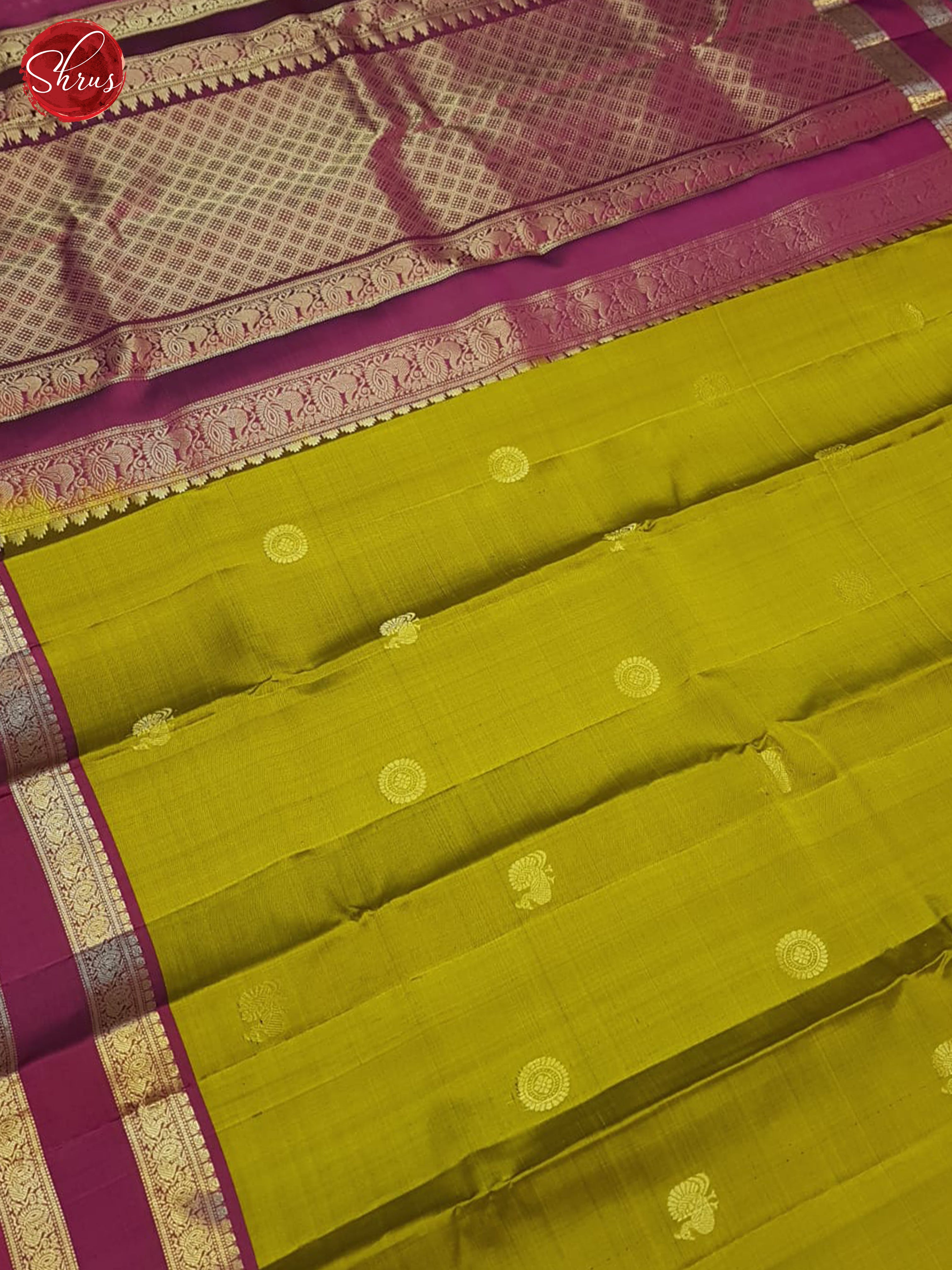 Green And Wine- Soft Silk Saree - Shop on ShrusEternity.com
