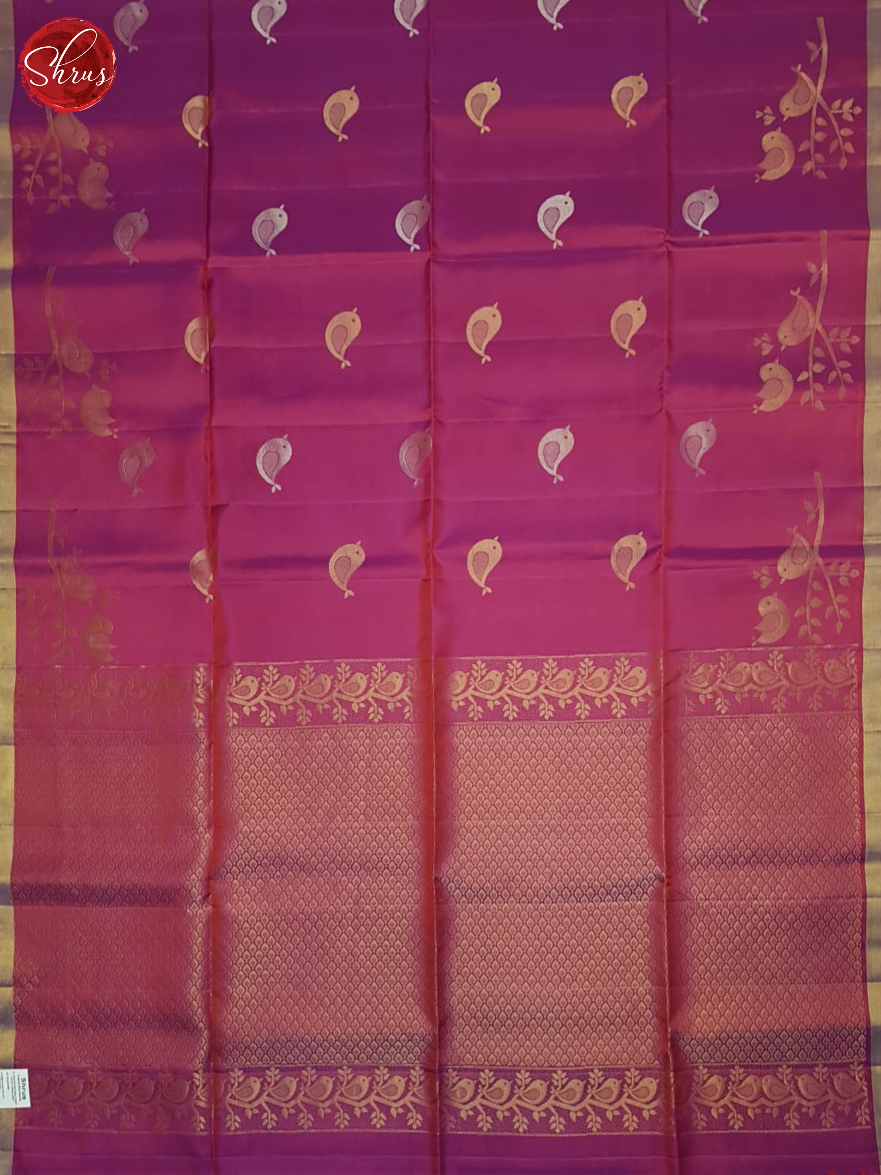 Dual Toned Purple (Single Tone) - Soft SIlk Saree - Shop on ShrusEternity.com