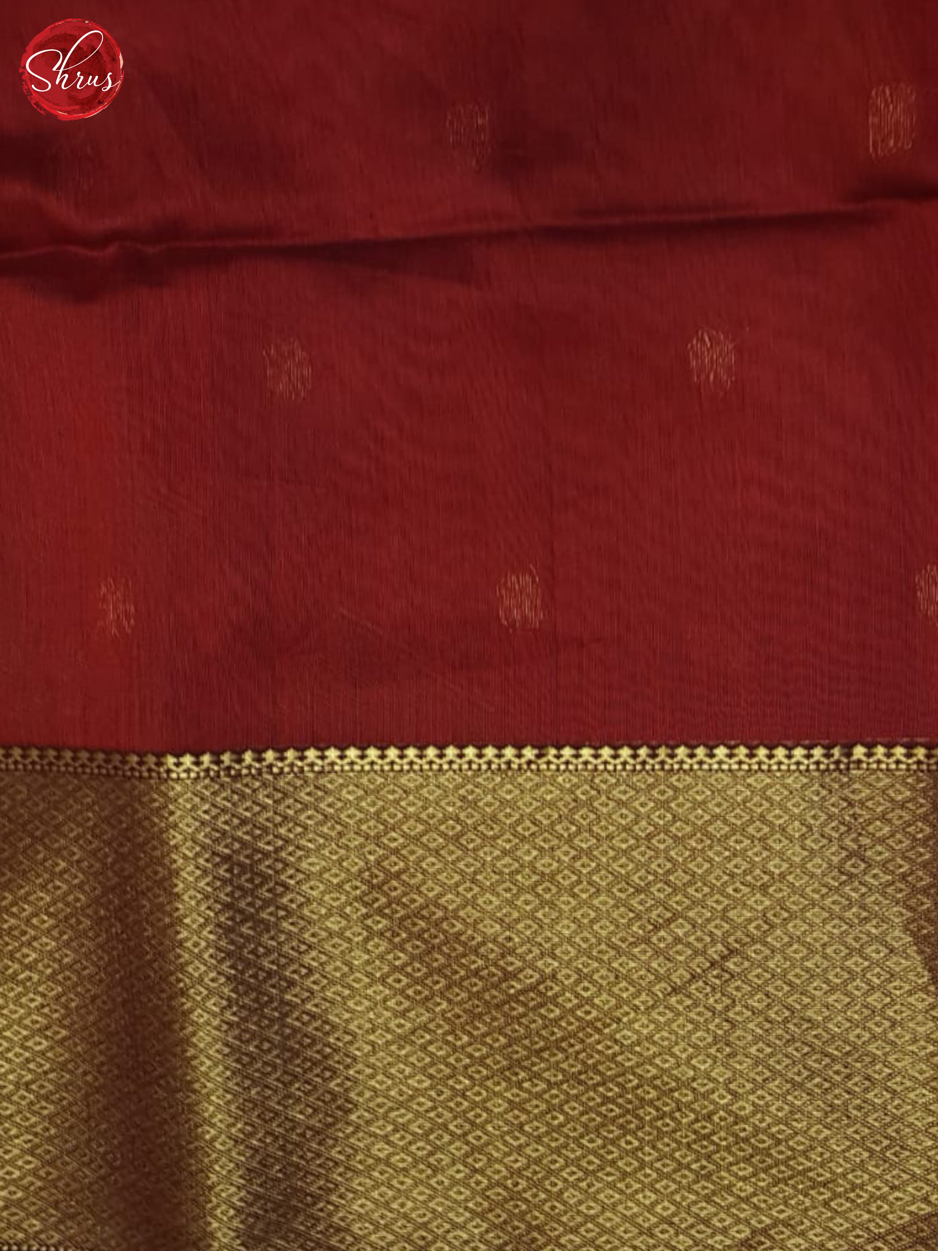 Red(Single Tone)- Maheshwari Silk Cotton saree - Shop on ShrusEternity.com