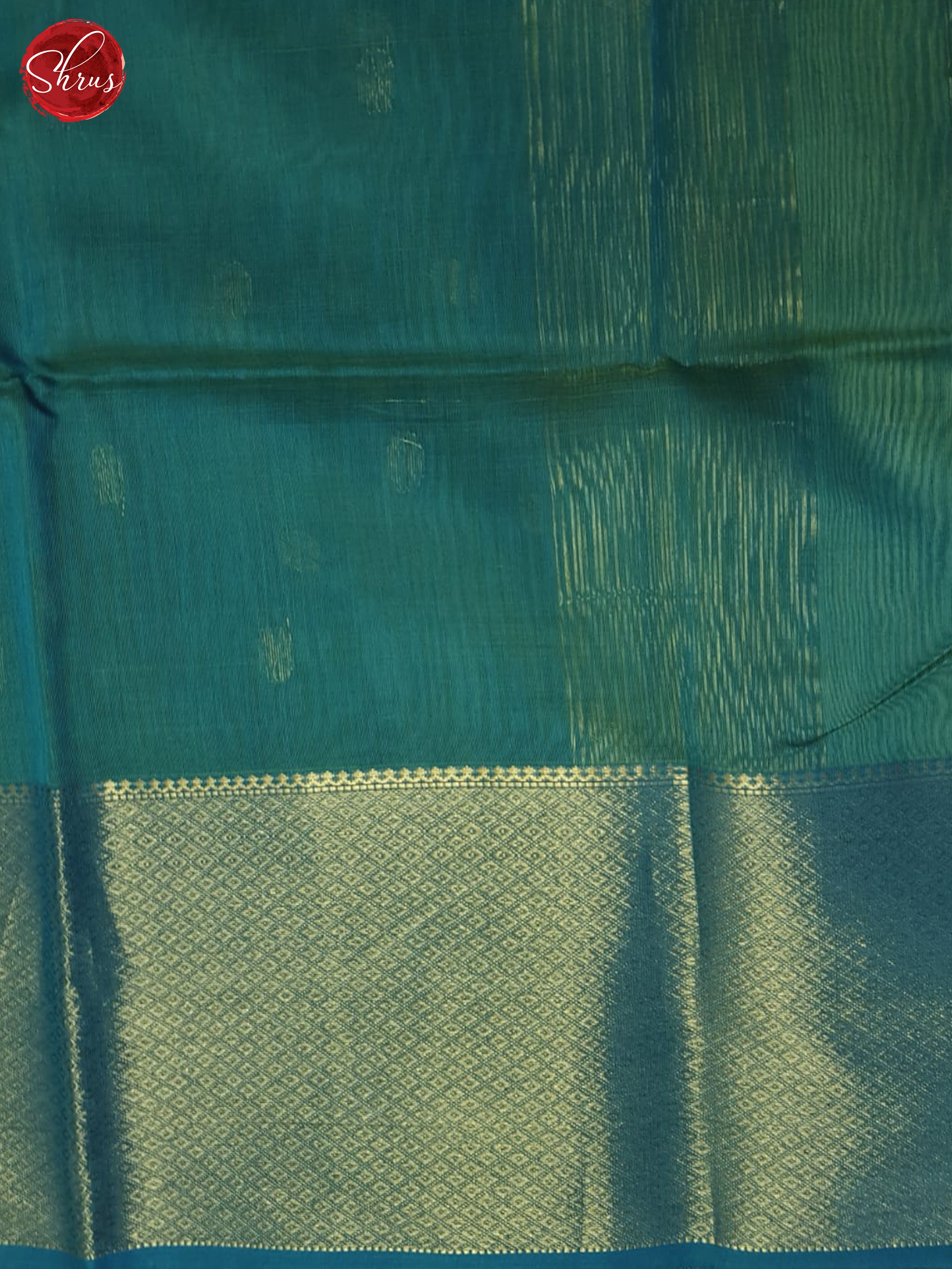 Green And Blue- Maheshwari Silk Cotton Saree - Shop on ShrusEternity.com