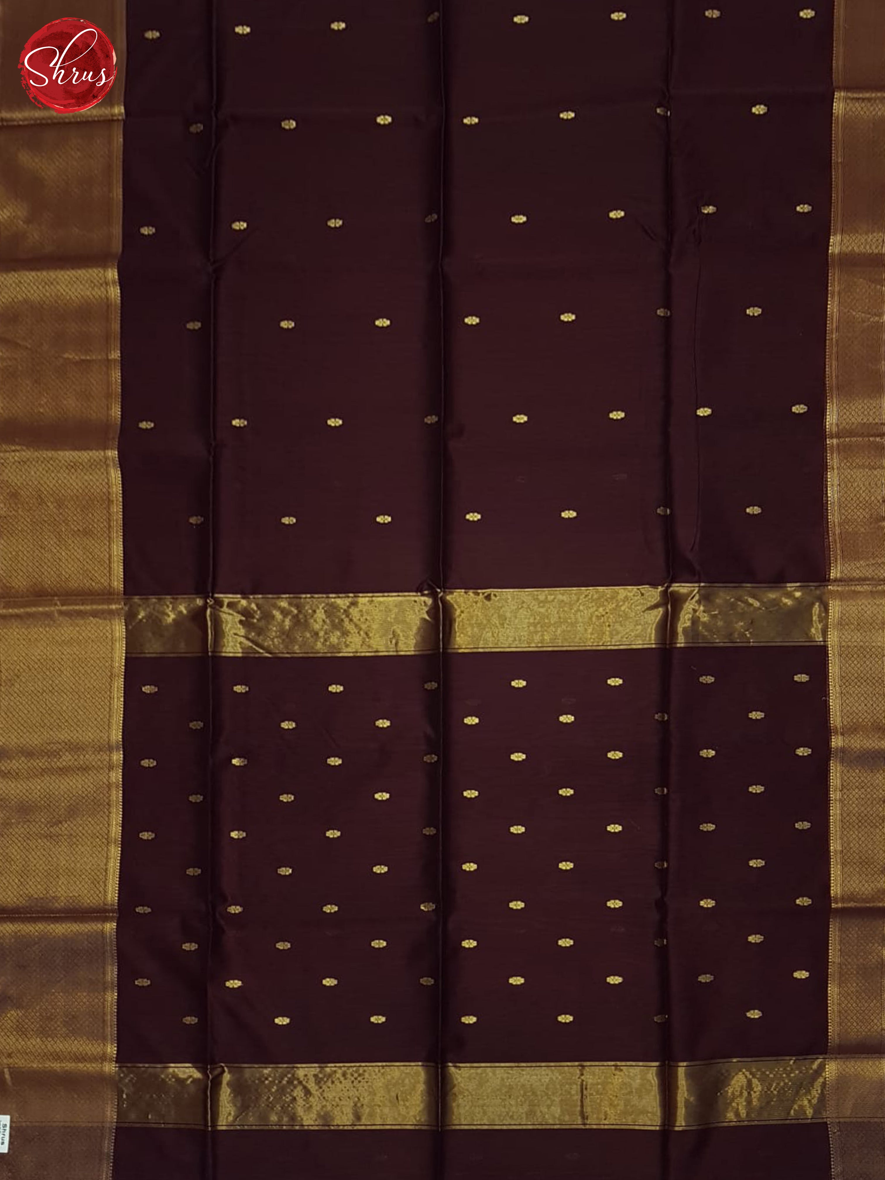 Deep Wine(Single Tone)- Maheshwari Silk Cotton Saree - Shop on ShrusEternity.com