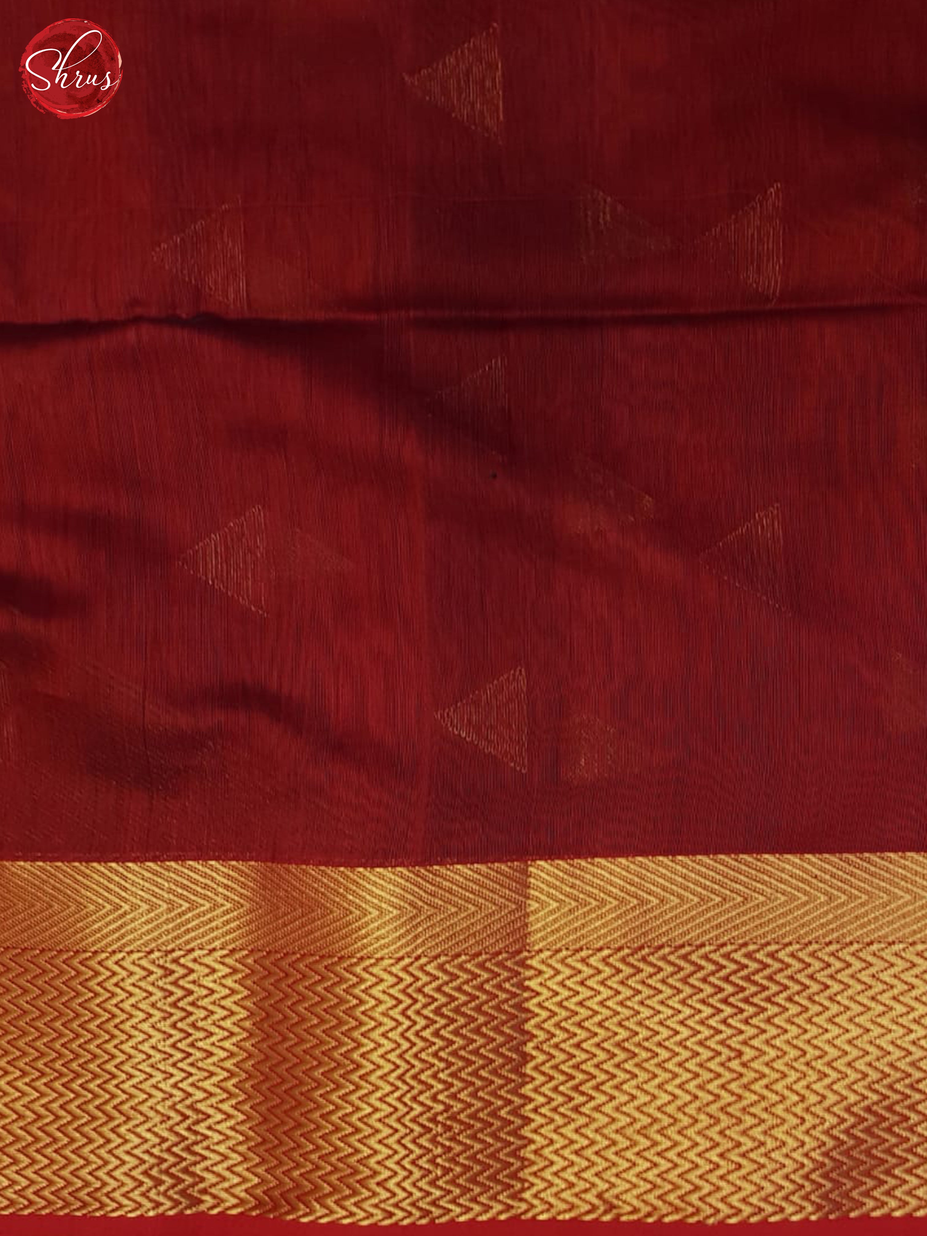 Green And Red- Maheshwari Silk Cotton Saree - Shop on ShrusEternity.com