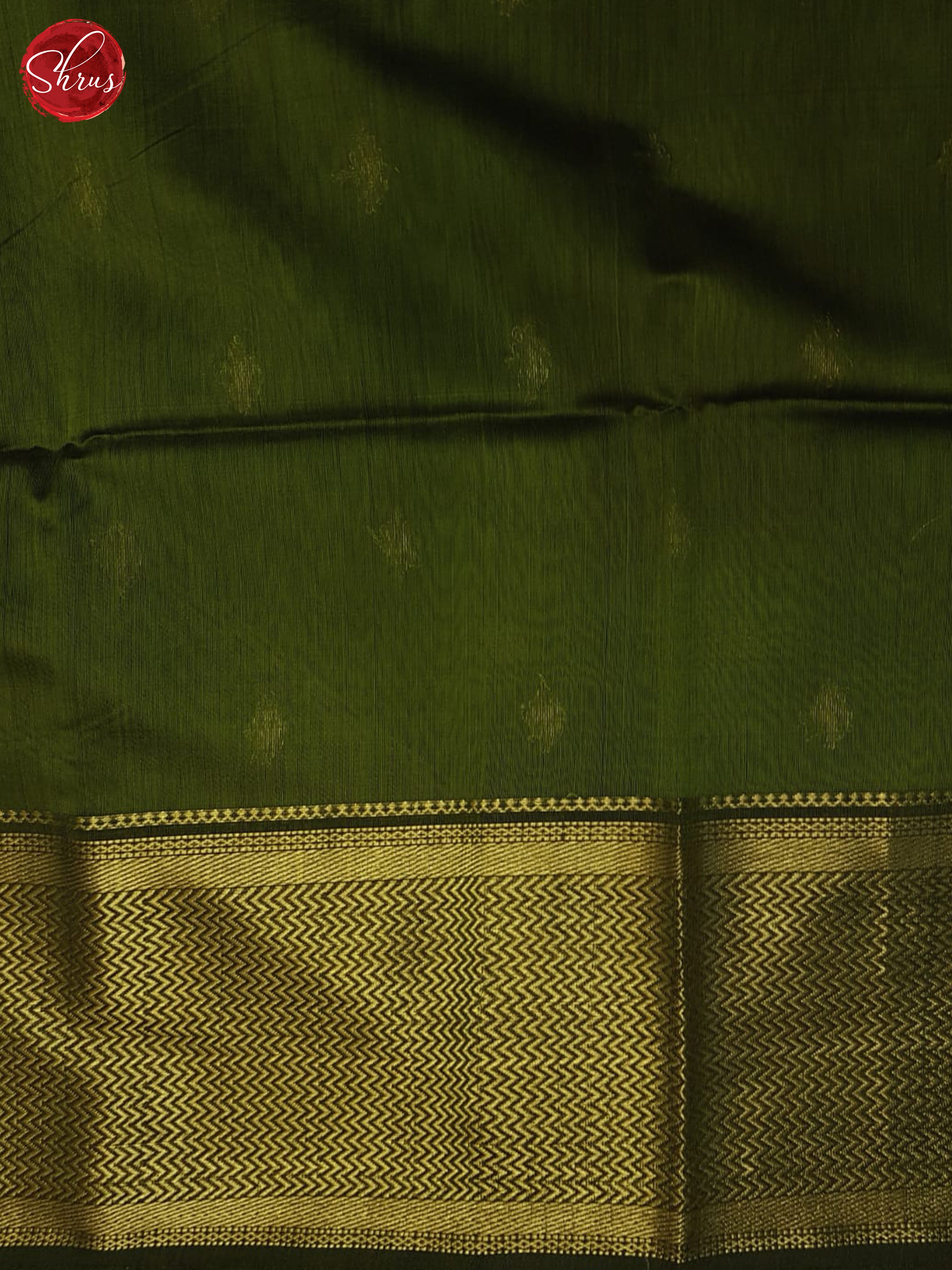 Green(Single Tone)- Maheshwari Silk Cotton Saree - Shop on ShrusEternity.com