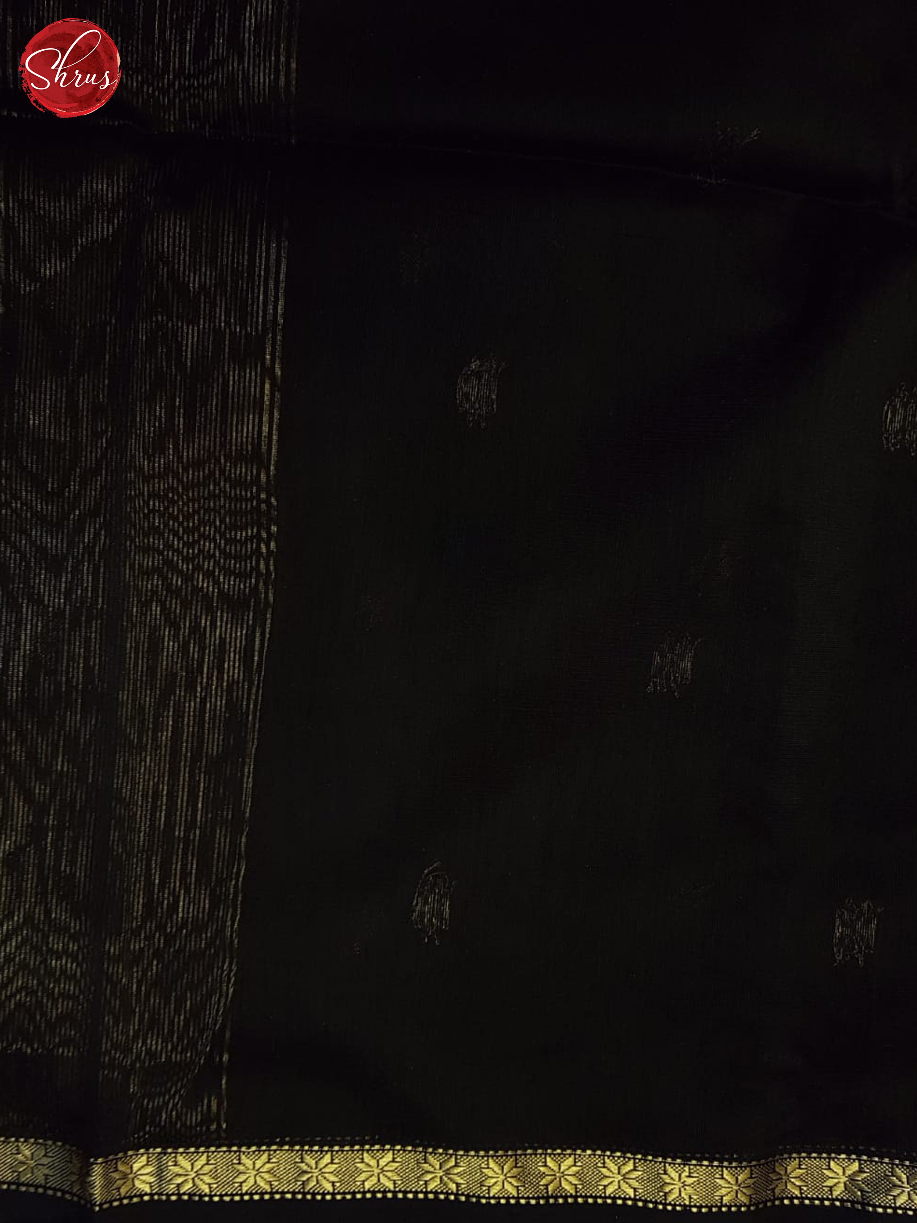 Maroon & Black- Maheshwari Silk Cotton Saree - Shop on ShrusEternity.com