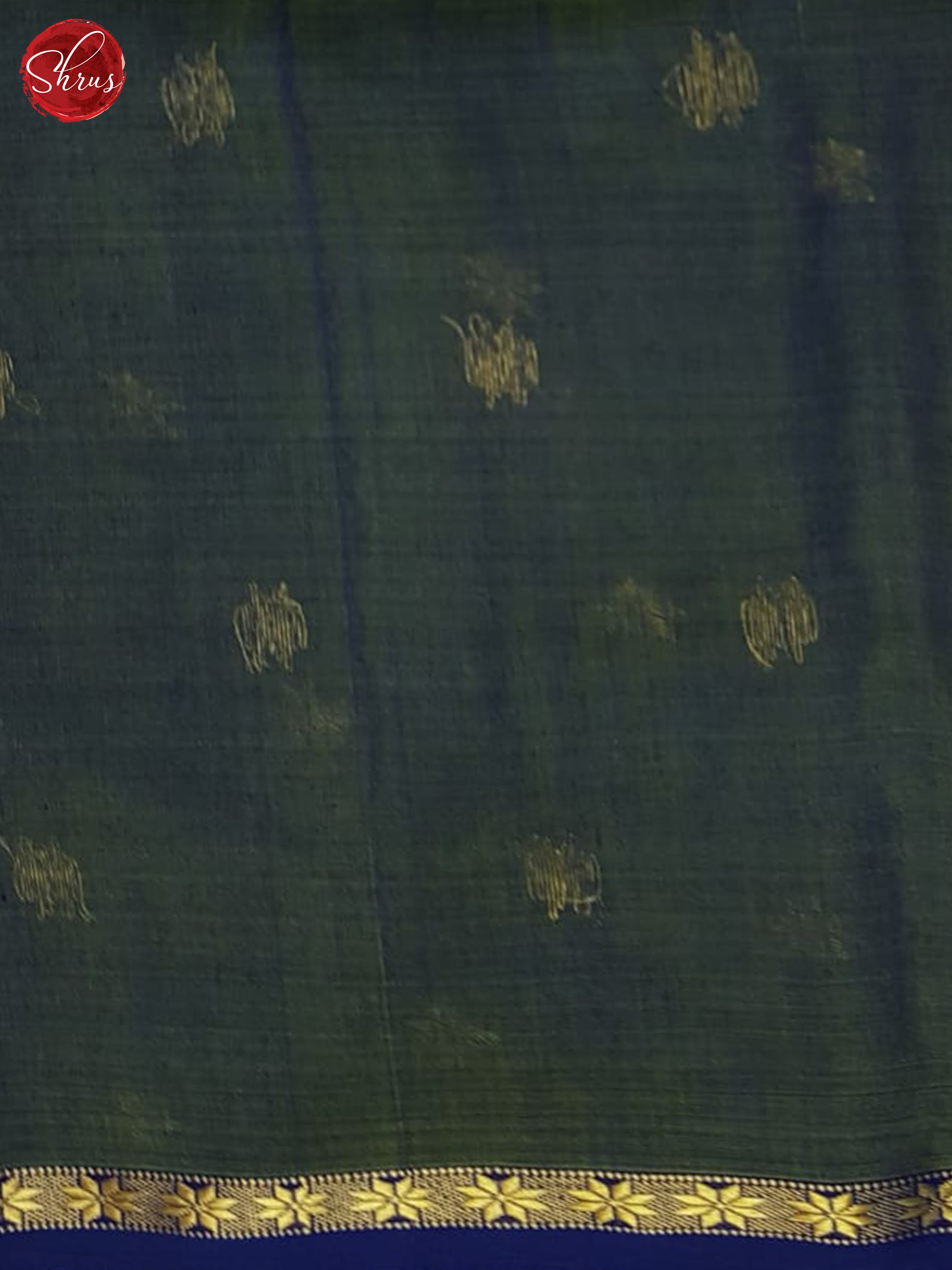 Green And Blue- Maheshwari Silk Cotton Saree - Shop on ShrusEternity.com
